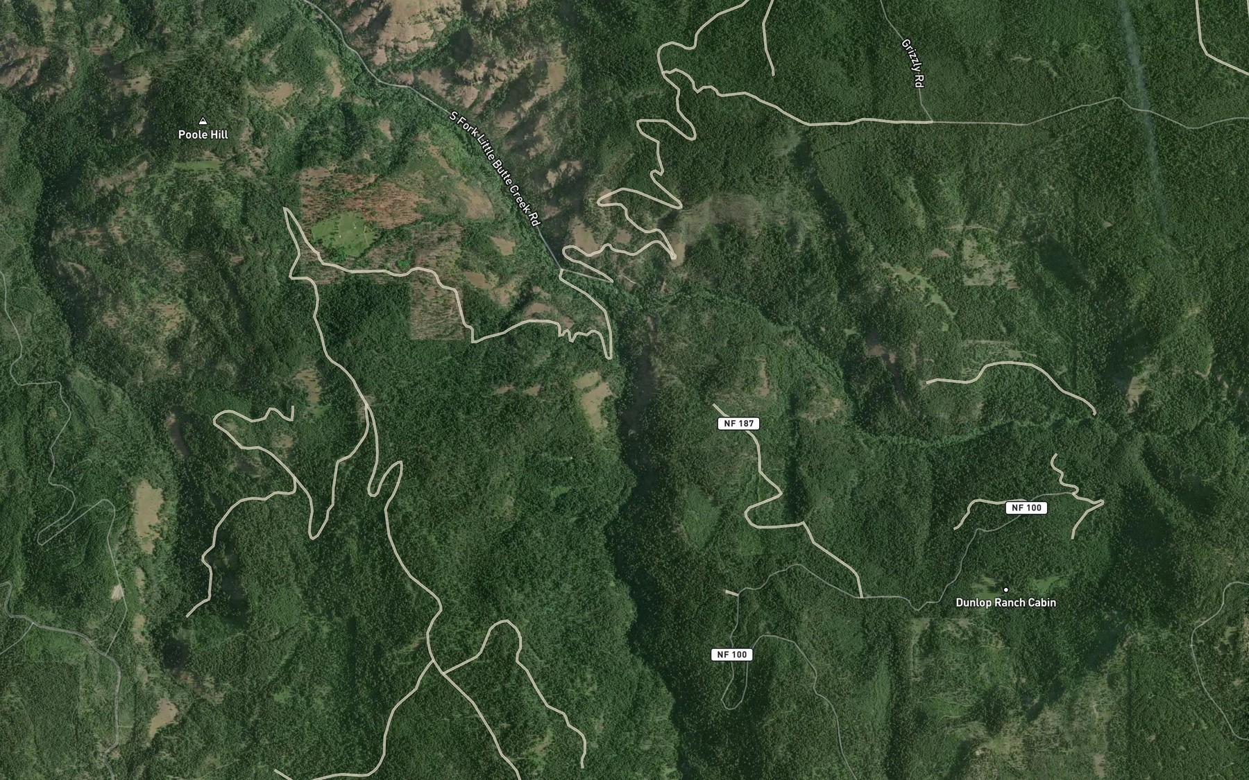 Satellite map of the Dead Indian Soda Springs