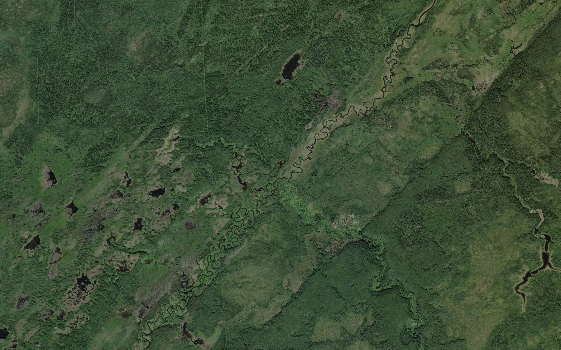 Satellite map of the Teklo Creek