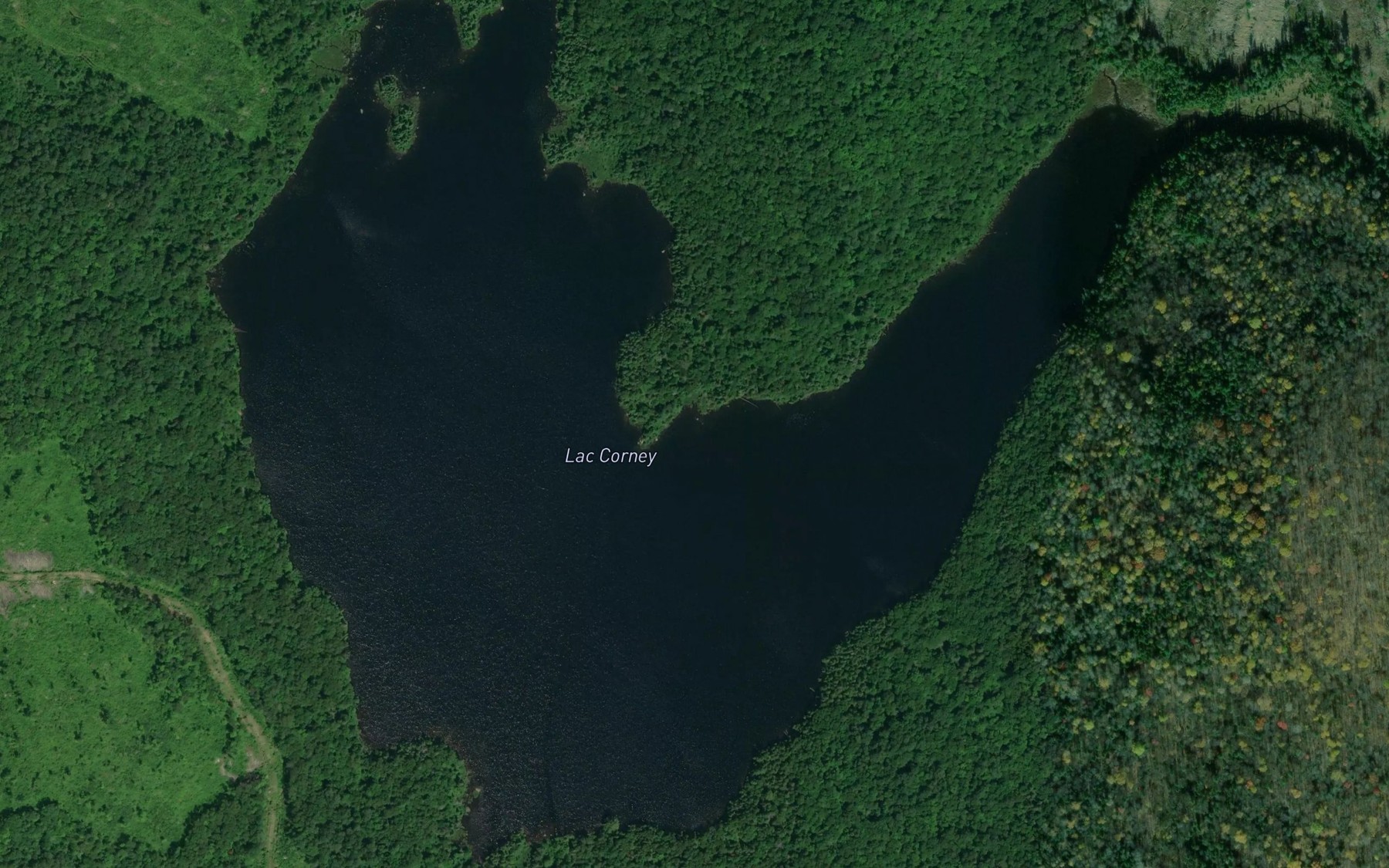 Satellite map of the Lac Corney