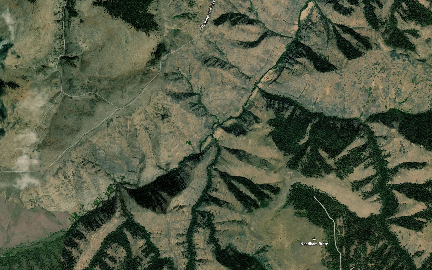 Satellite map of the Marr Creek
