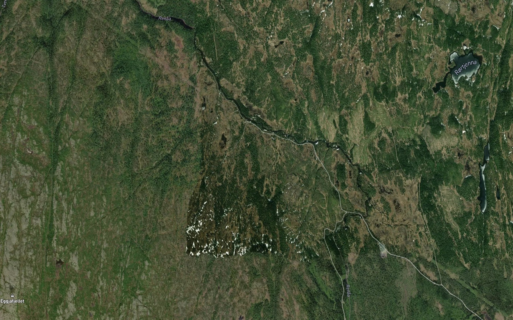 Satellite map of the Nyvollbekken