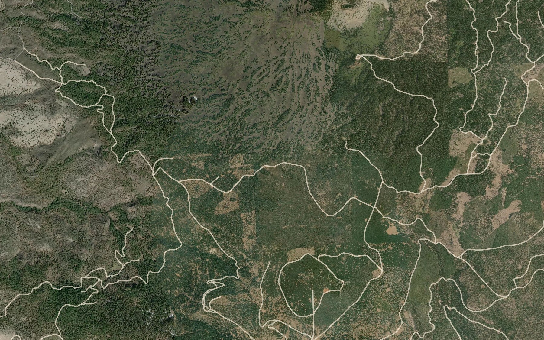 Satellite map of the Bearwallow Spring