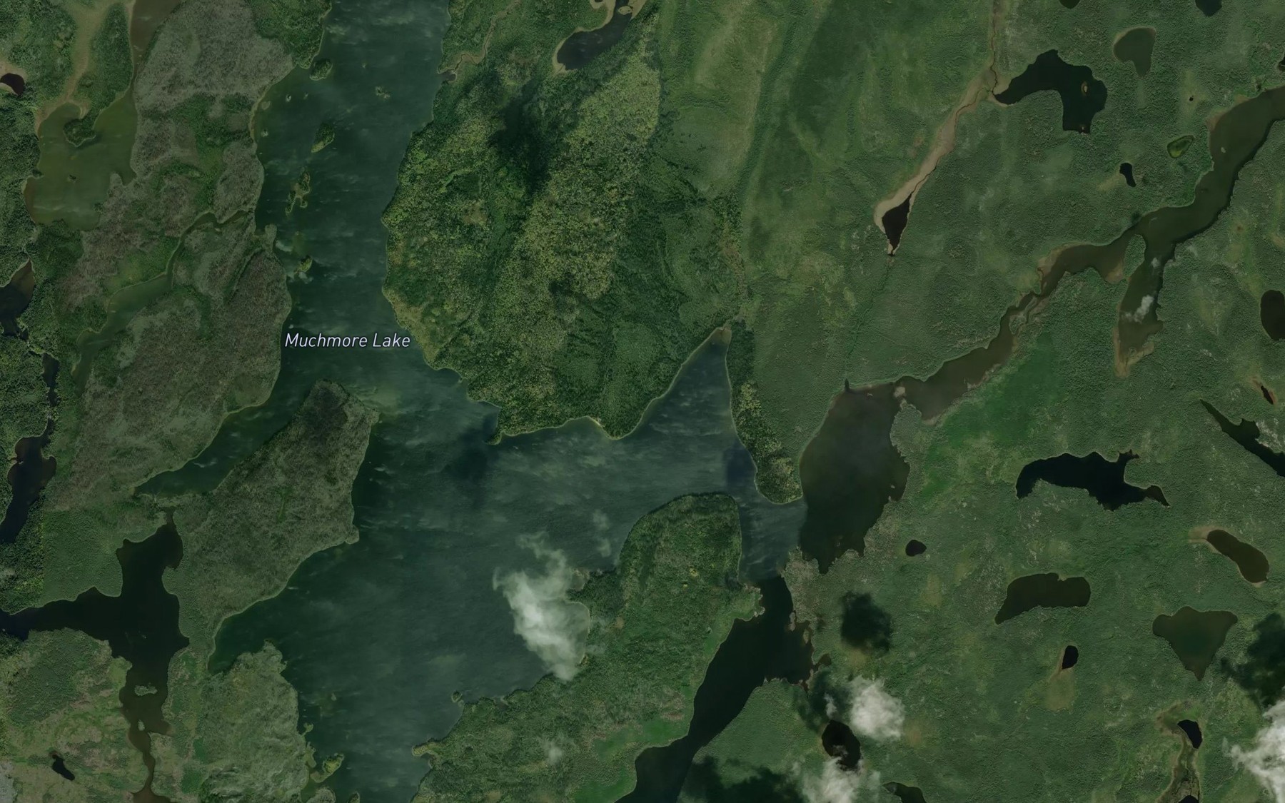 Satellite map of the Muchmore Lake