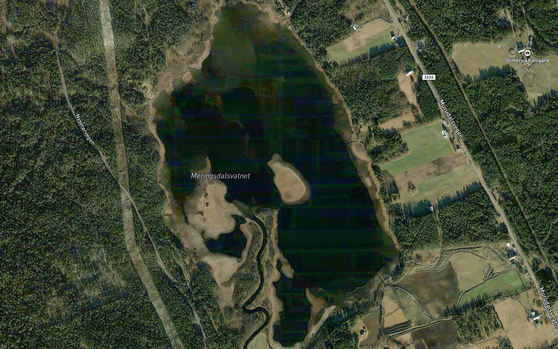 Satellite map of the Meringsdalsvatnet