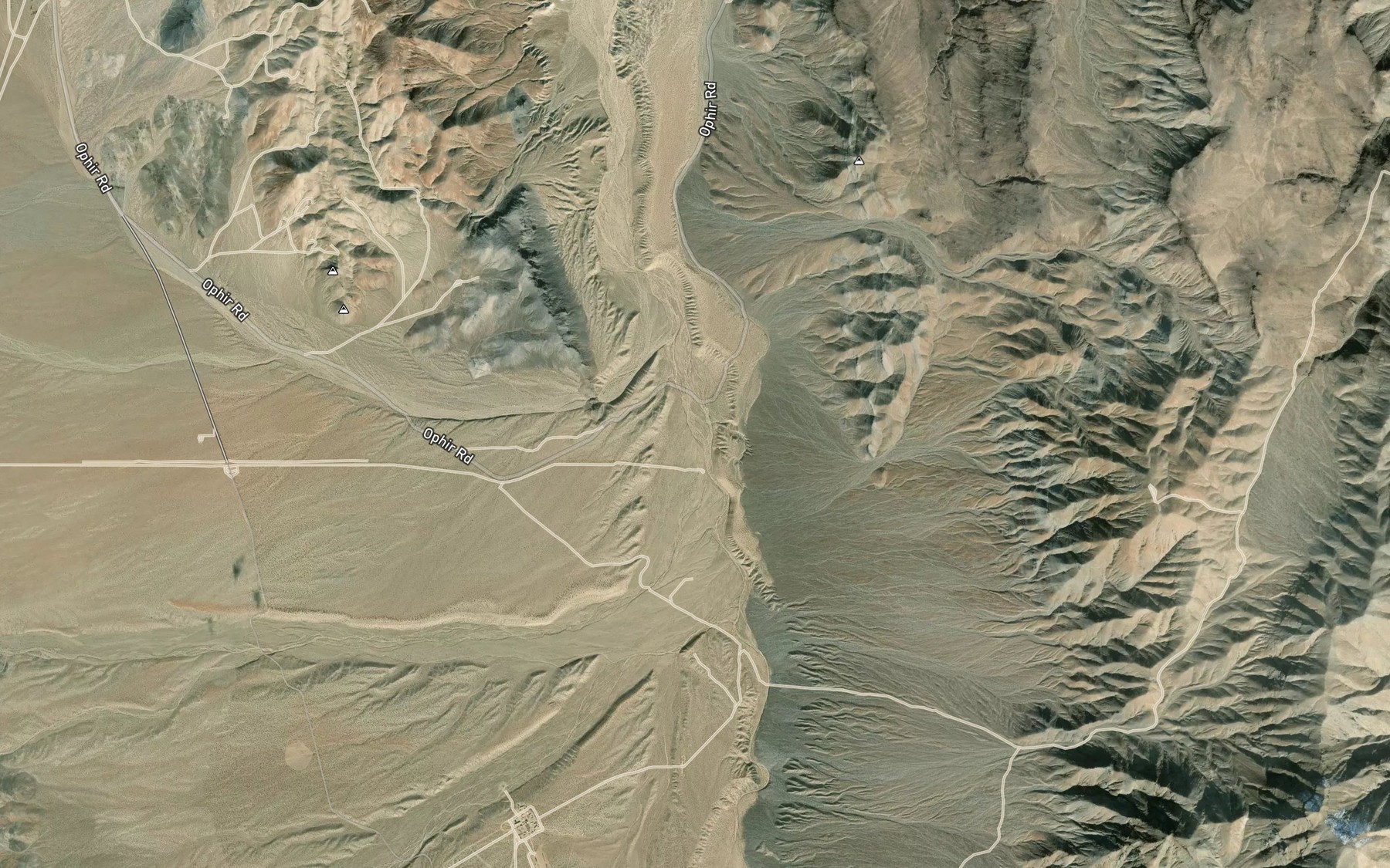 Satellite map of the Indian Gardens Wash