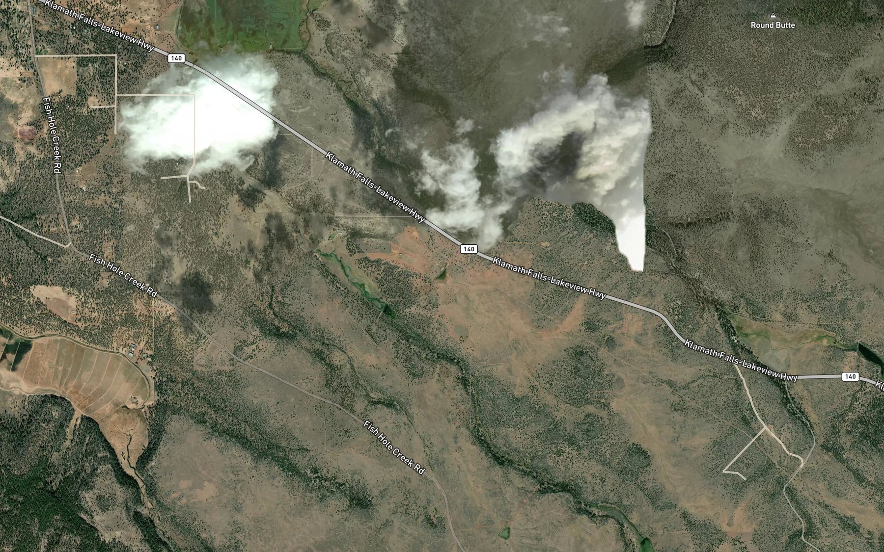 Satellite map of the Little Reservoir Number Three