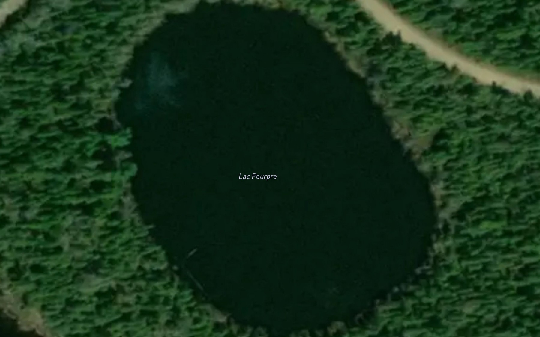Satellite map of the Lac Pourpre