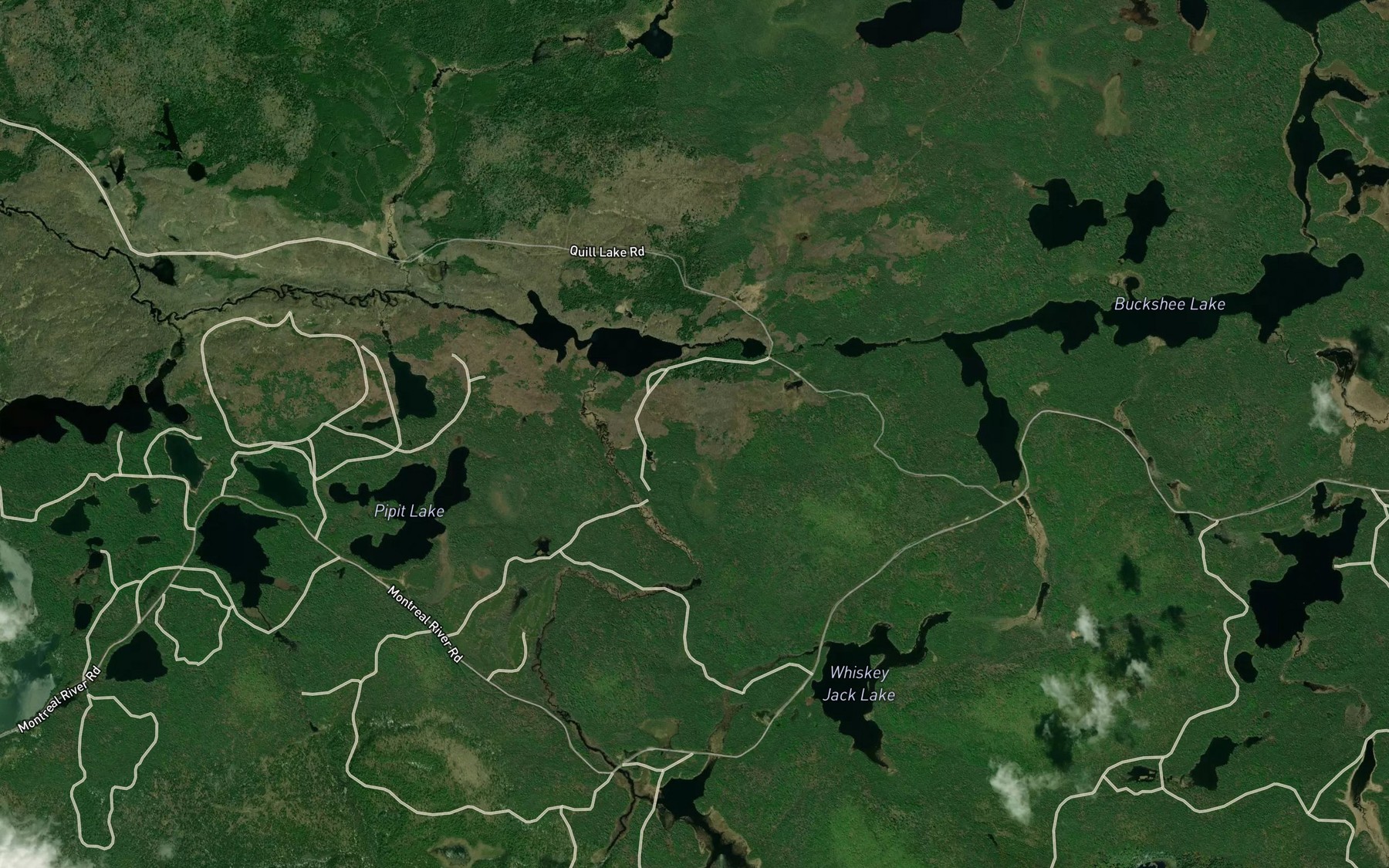 Satellite map of the Bulley Creek