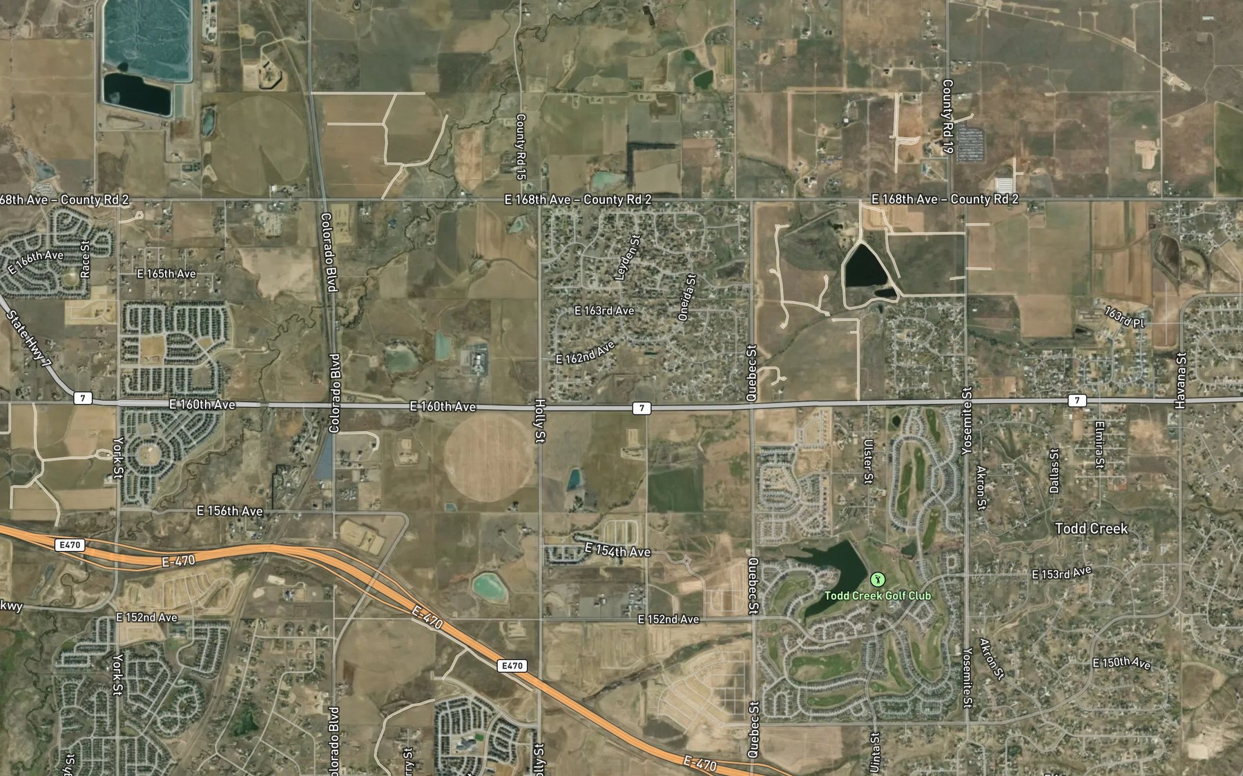 Satellite map of the Ashwood Reservoir