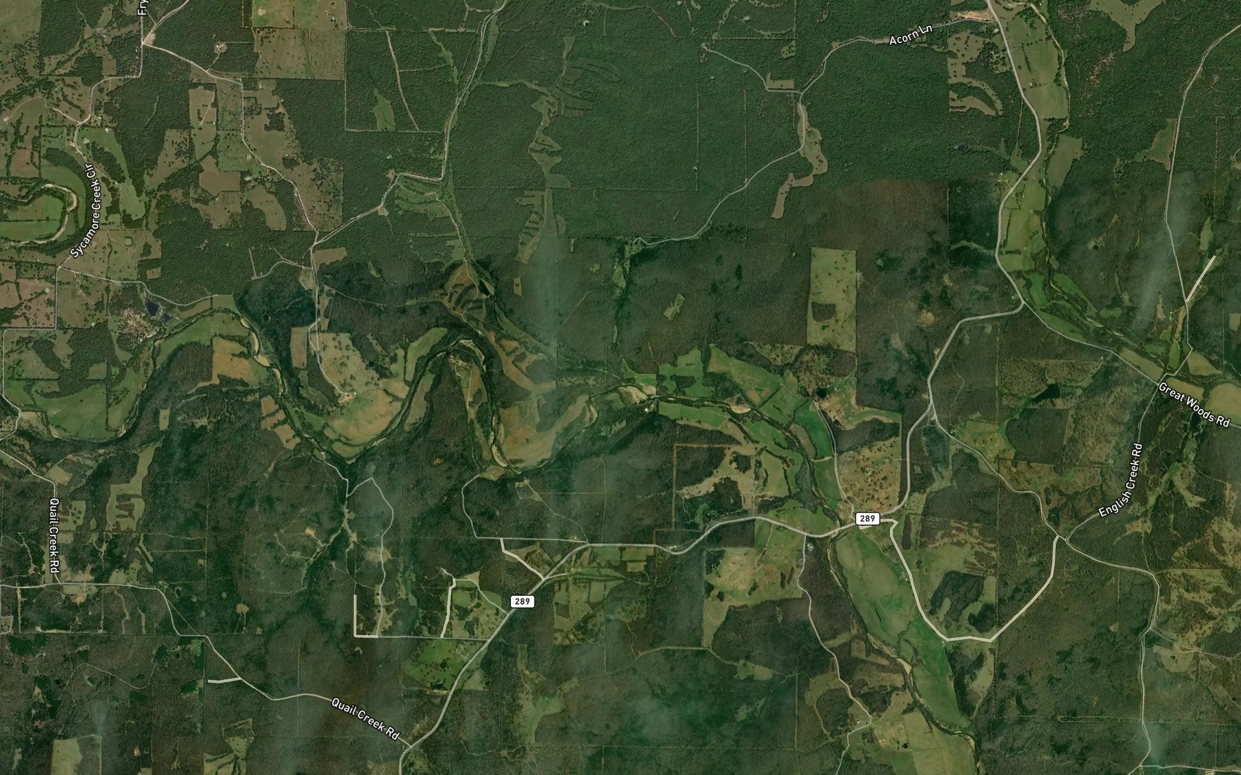Satellite map of the Sycamore Creek