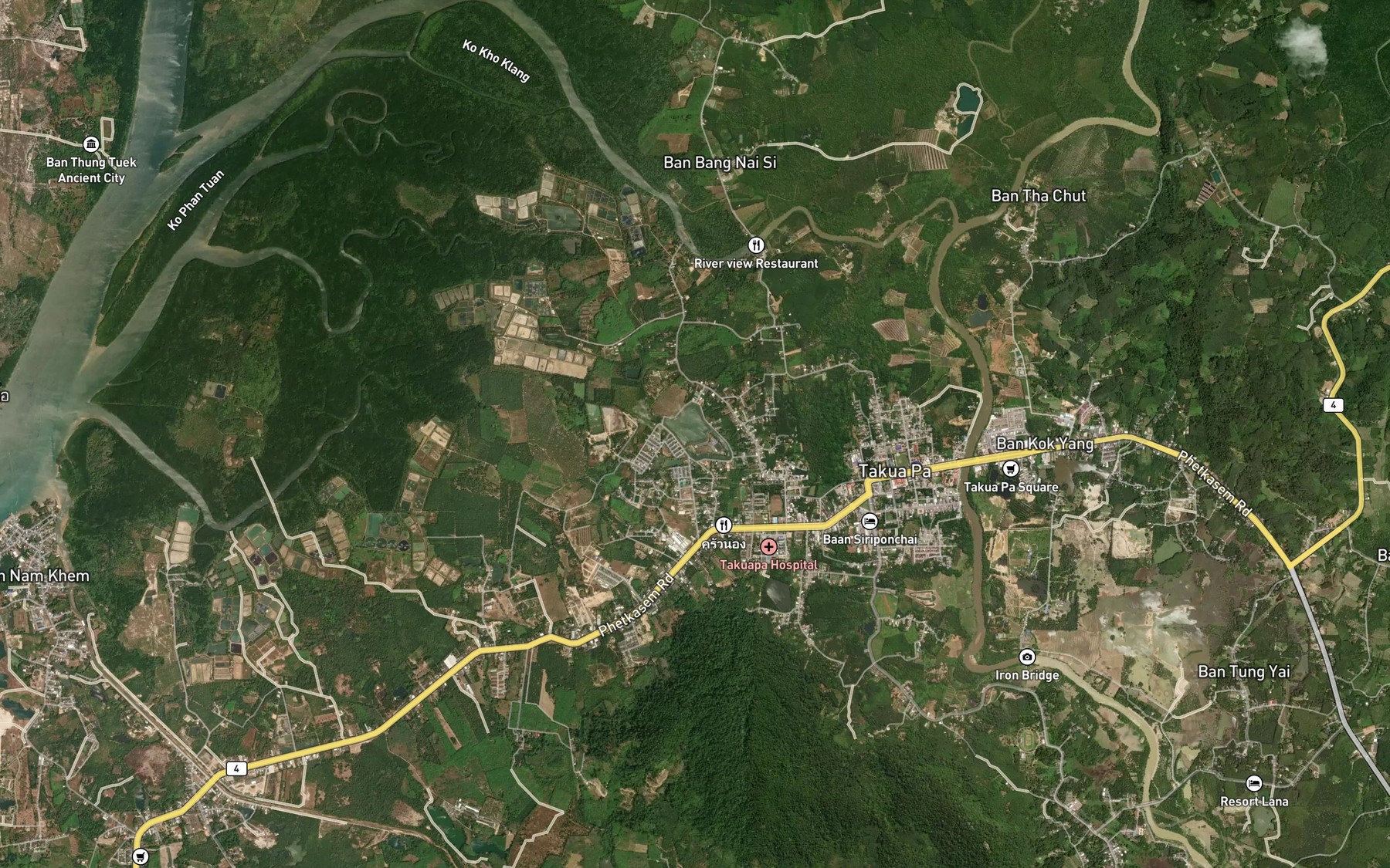 Satellite map of the Nong Phru Tiao