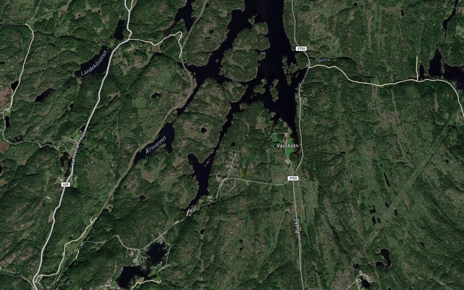 Satellite map of the Innjordstjonn