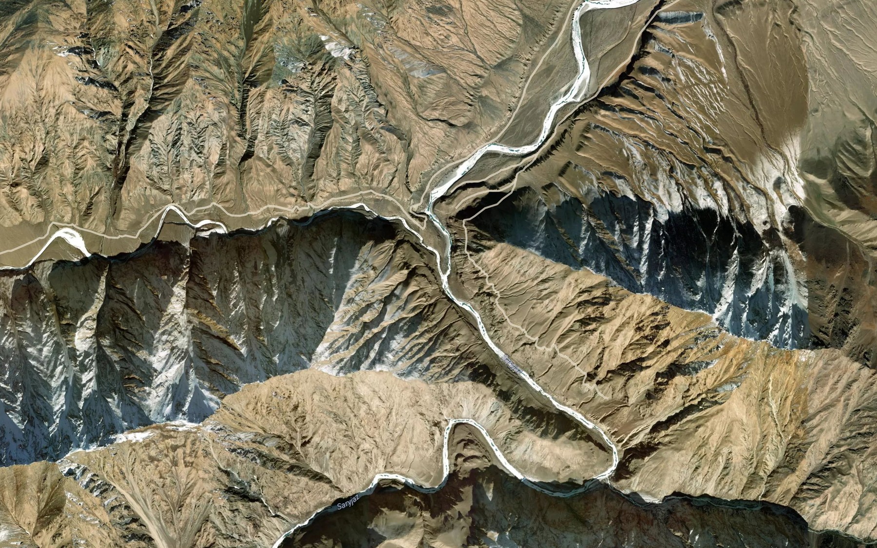 Satellite map of the Uch-Kol