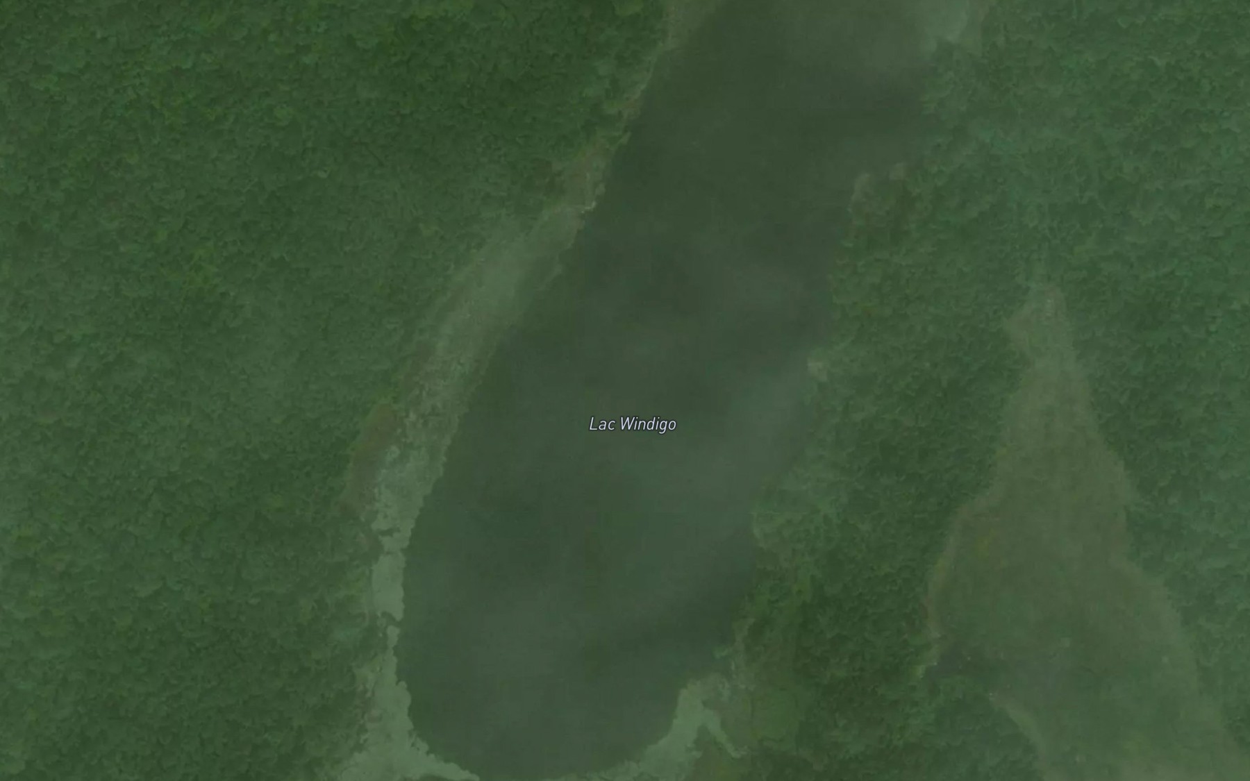 Satellite map of the Lac Windigo