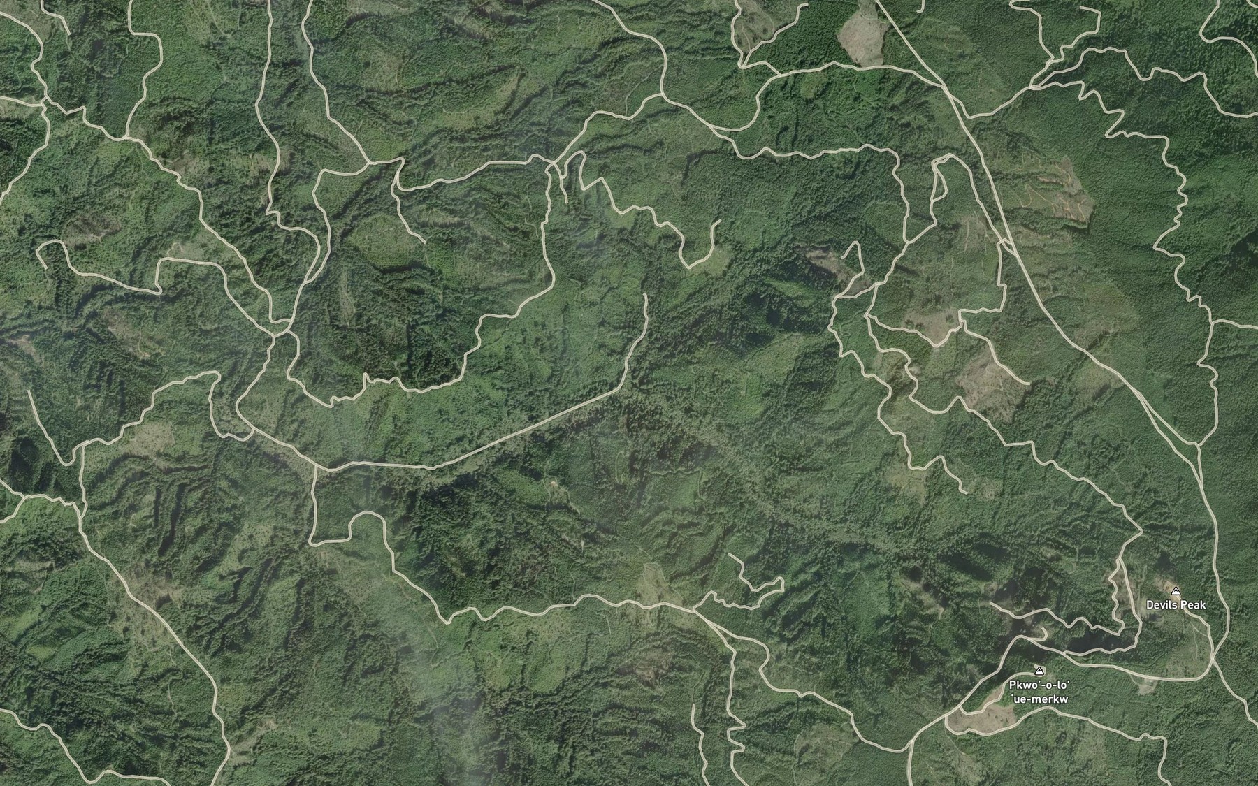 Satellite map of the Clear Creek