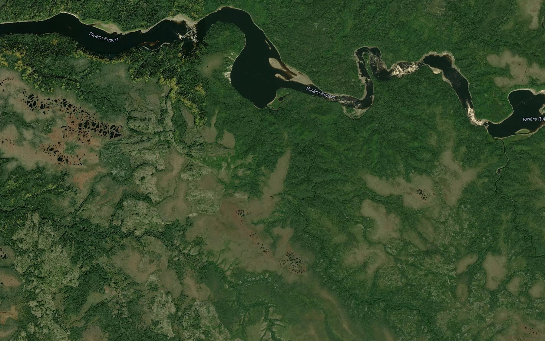 Satellite map of the Ruisseau Nastimistech Kauchipischeyach