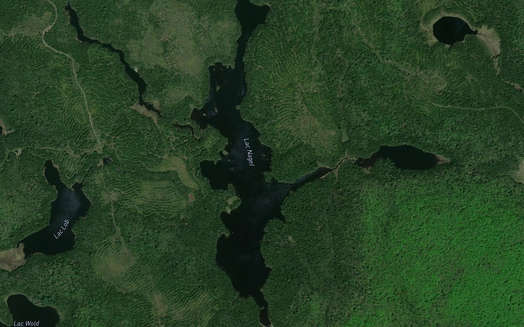 Satellite map of the Lac Nagel