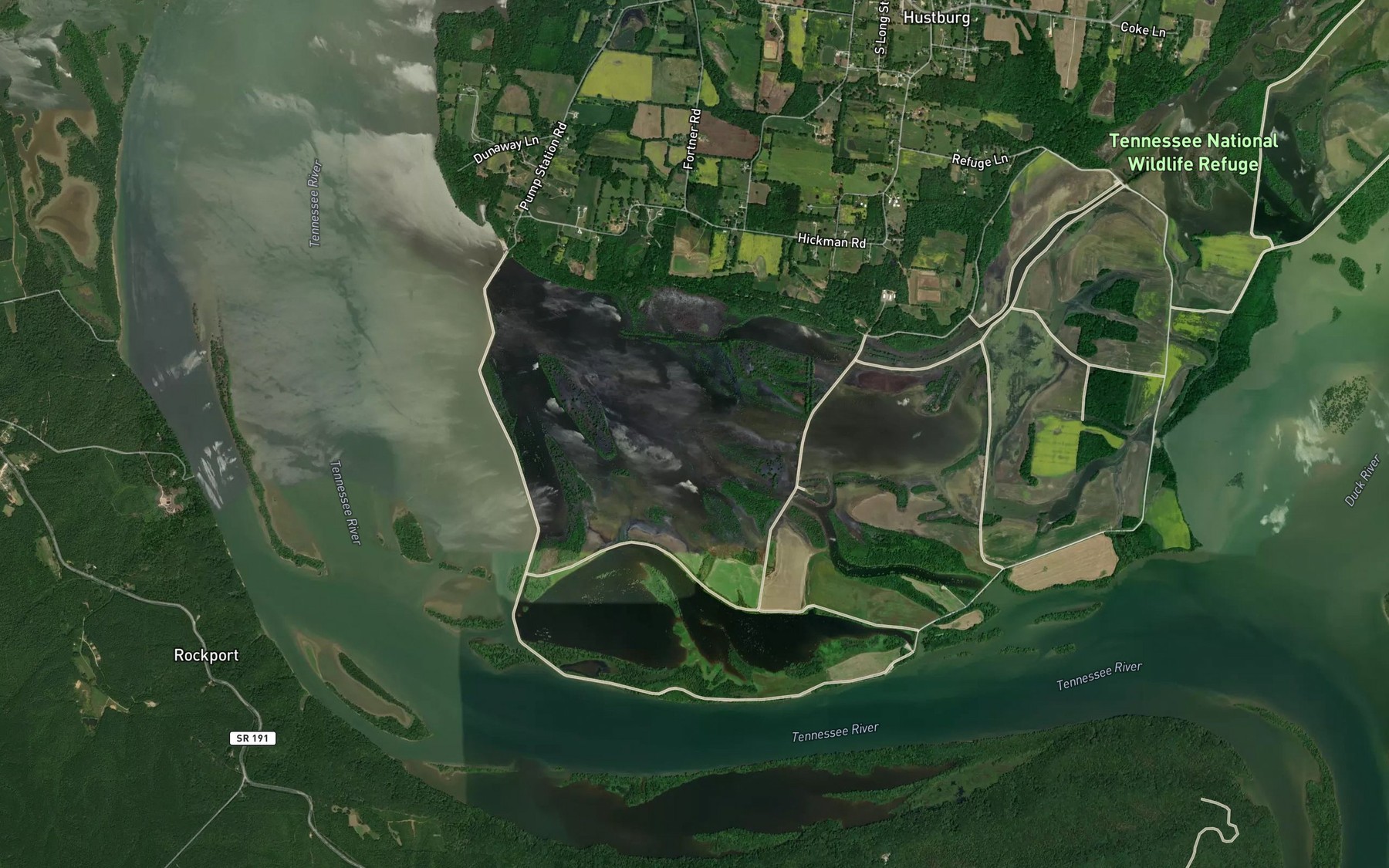 Satellite map of the Clear Lake Drain