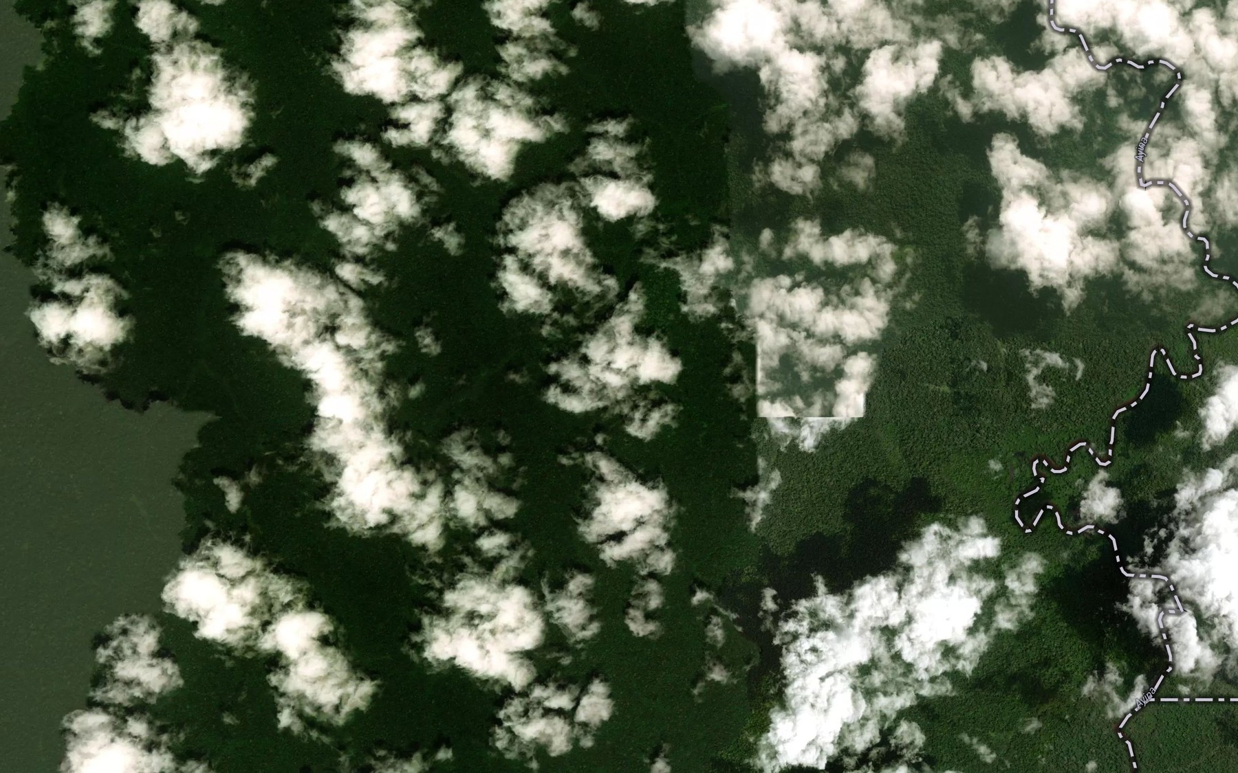 Satellite map of the Okoho