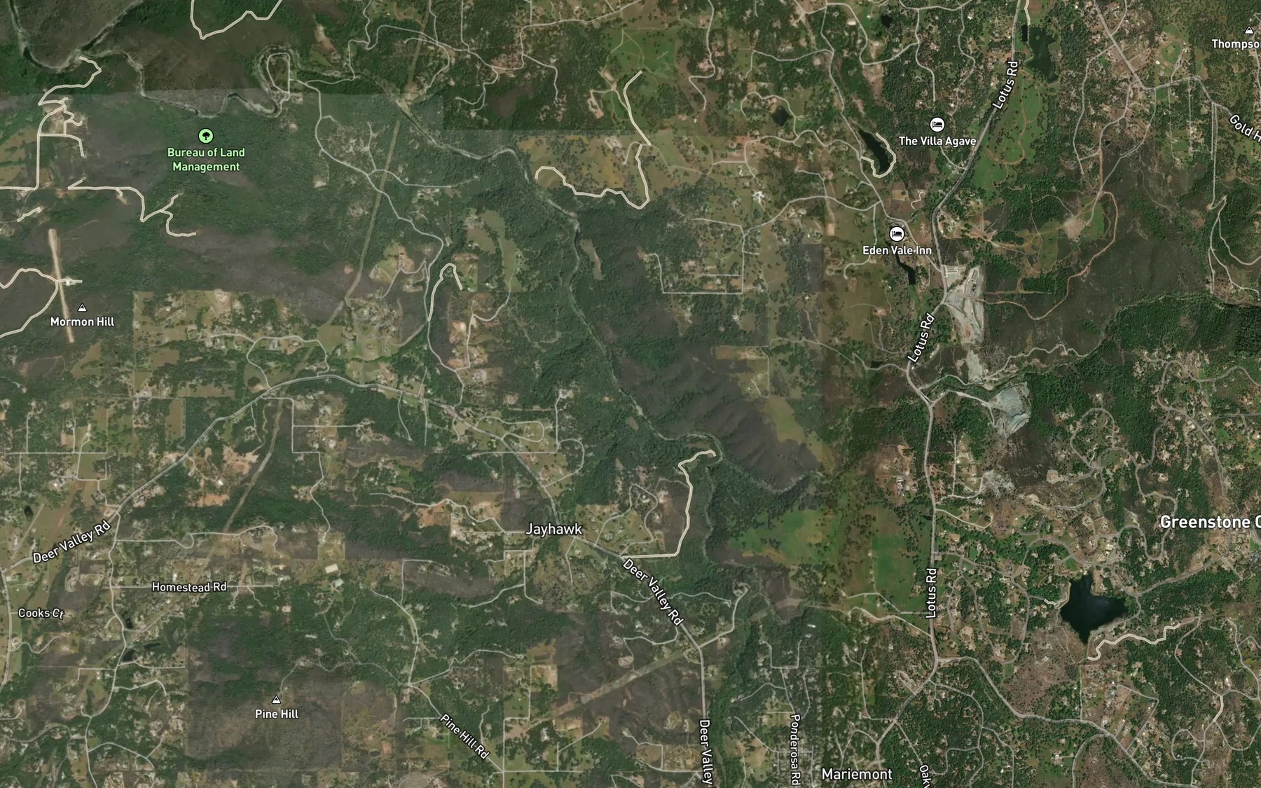 Satellite map of the Jayhawk Creek