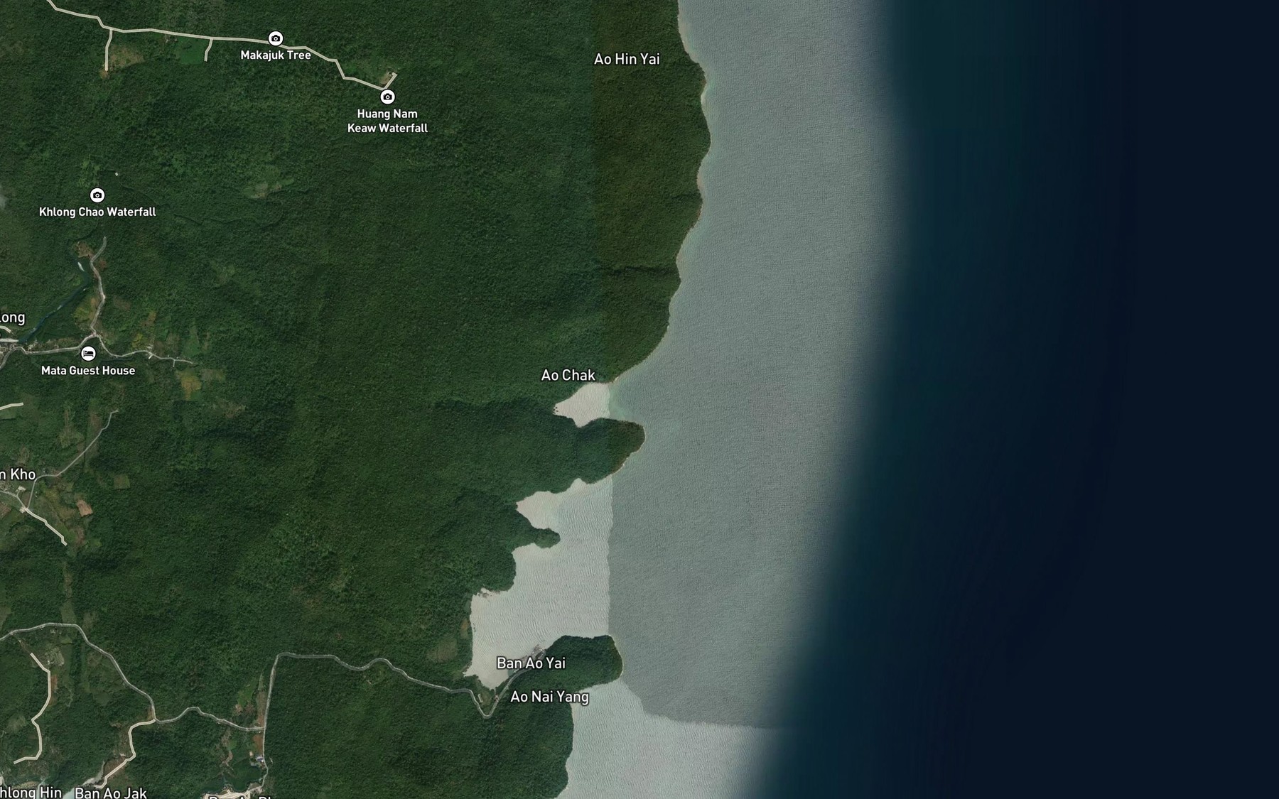 Satellite map of the Ao Chak