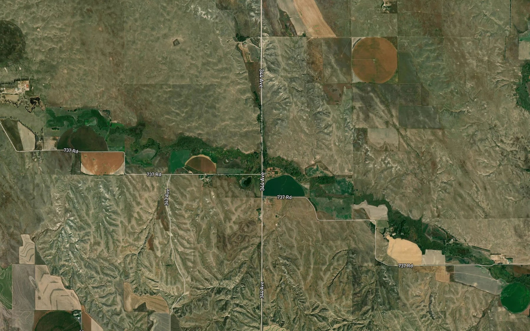 Satellite map of the Dittons Creek