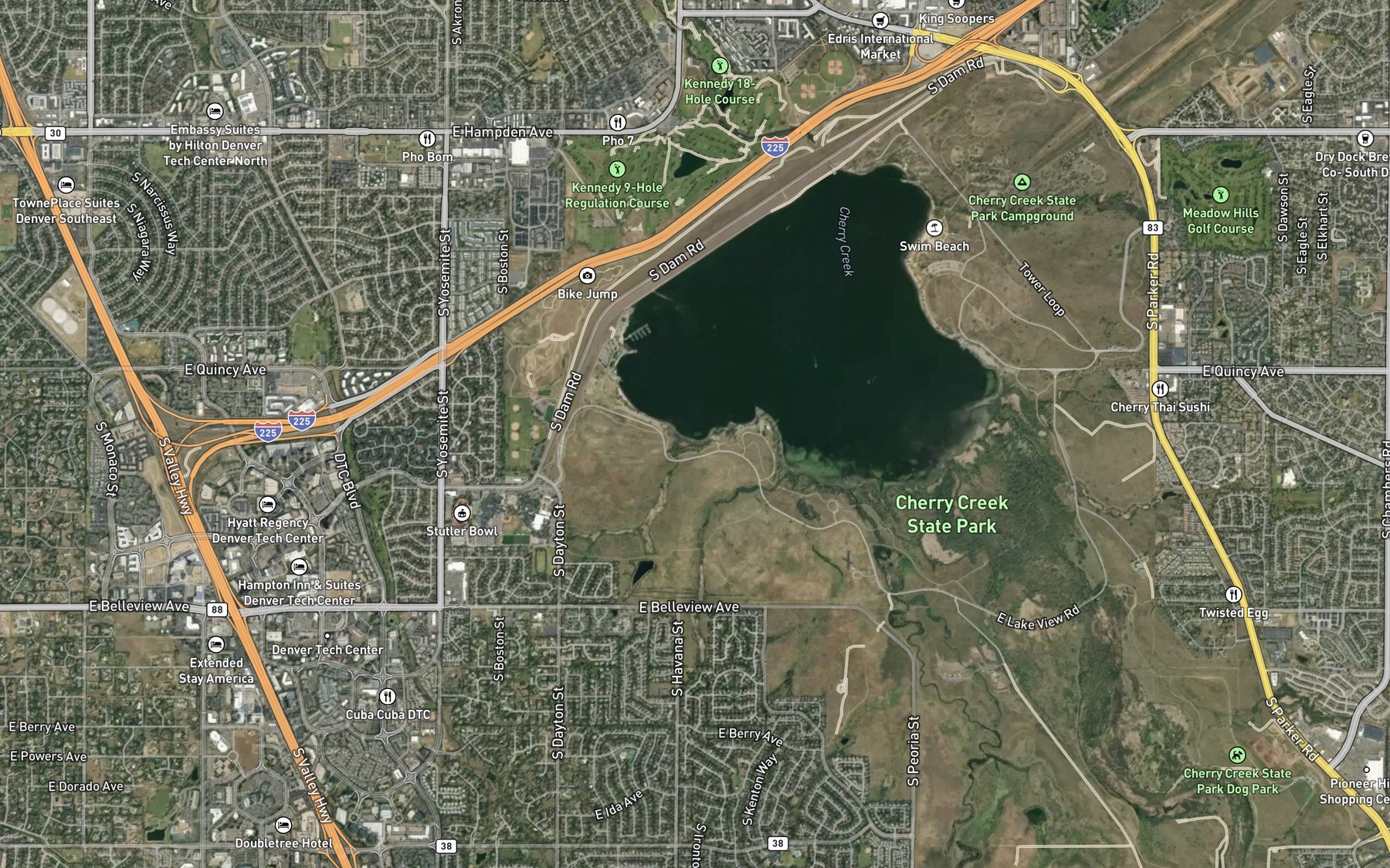 Satellite map of the Spot 8