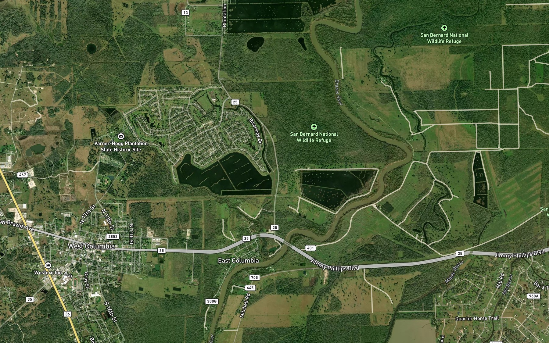 Satellite map of the Lagoon Reservoir