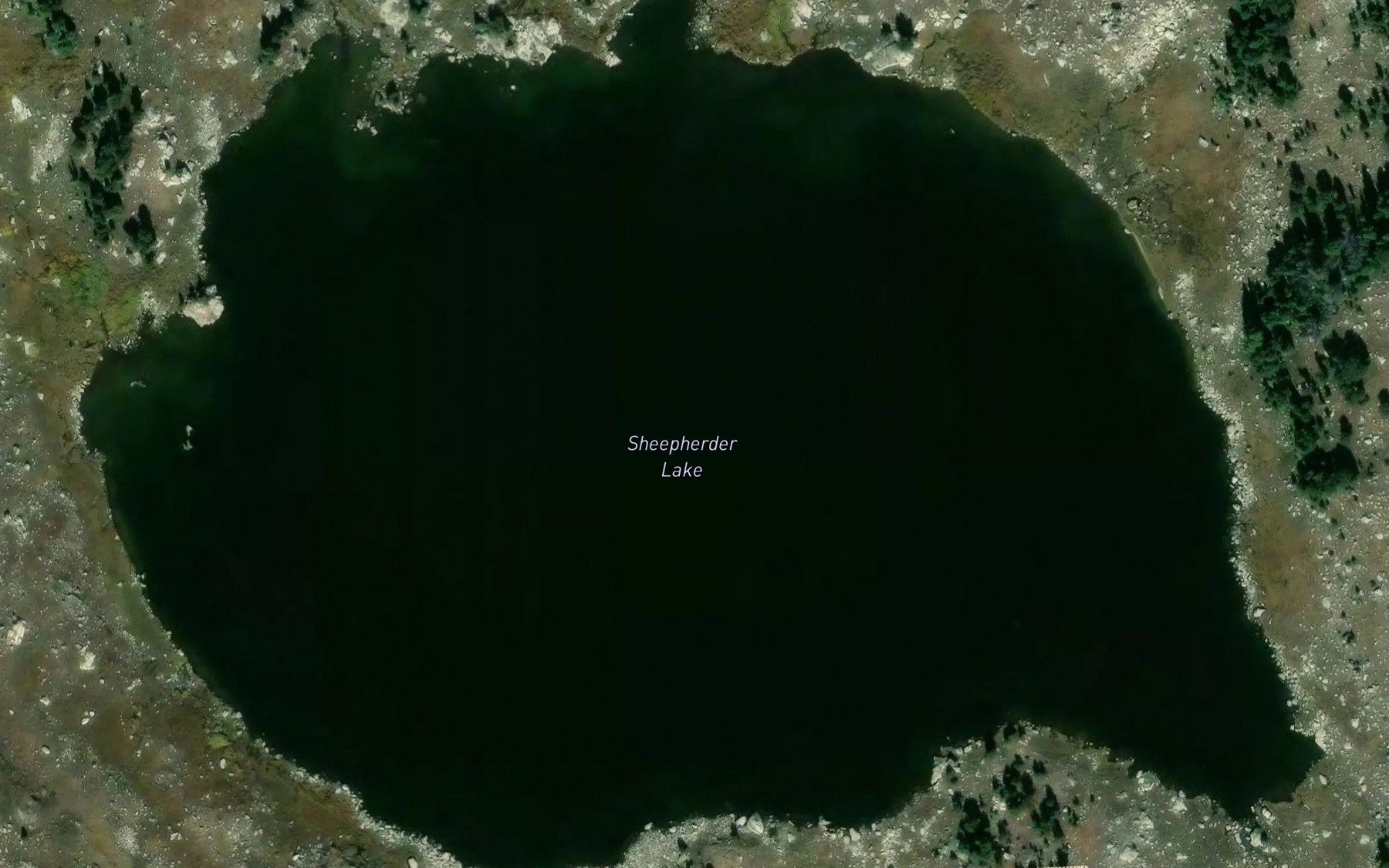 Satellite map of the Sheepherder Lake