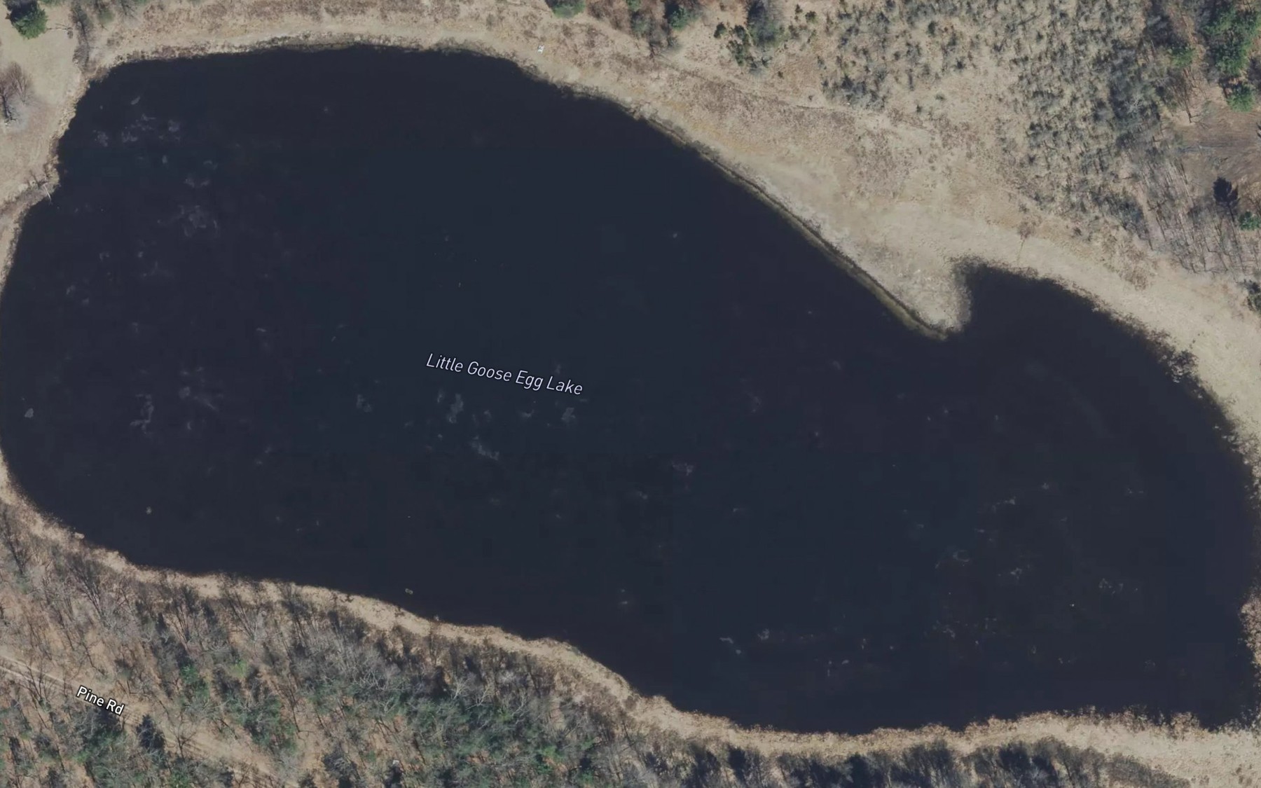 Satellite map of the Little Goose Egg Lake