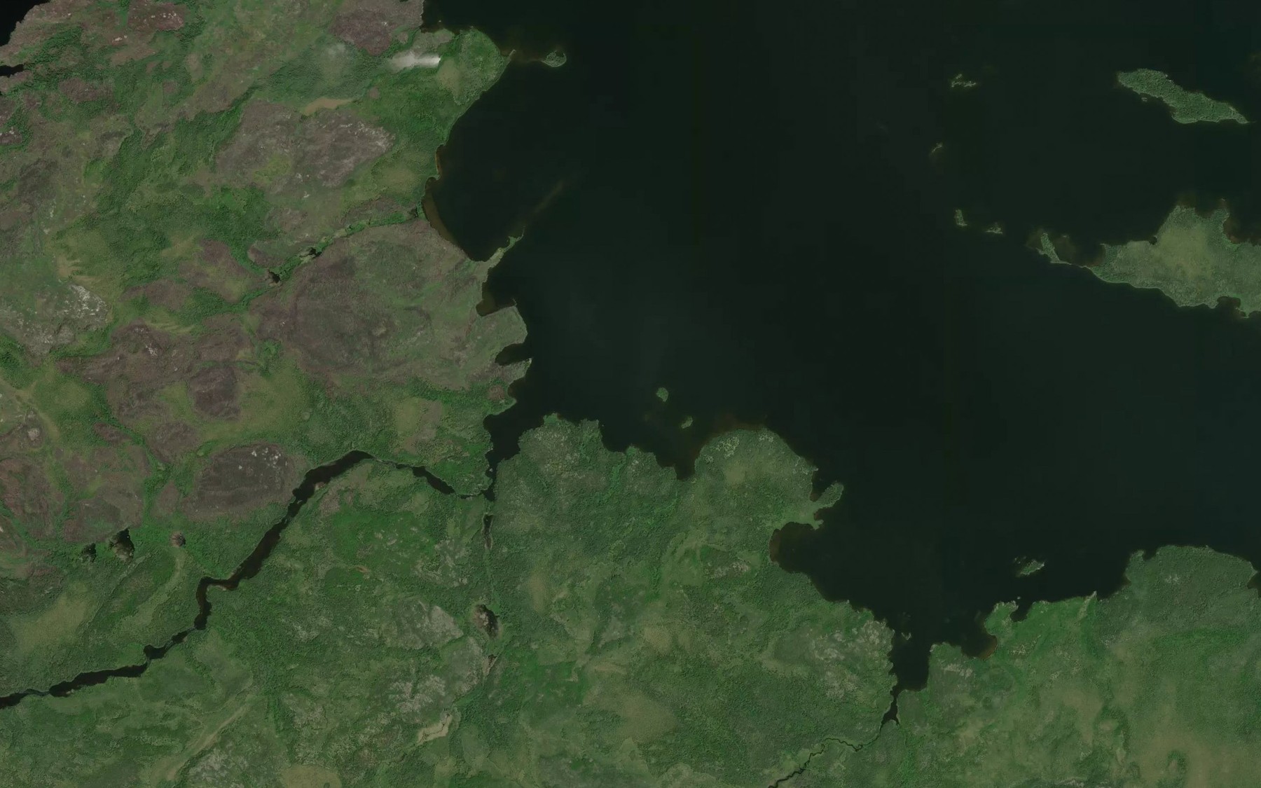 Satellite map of the Nango River