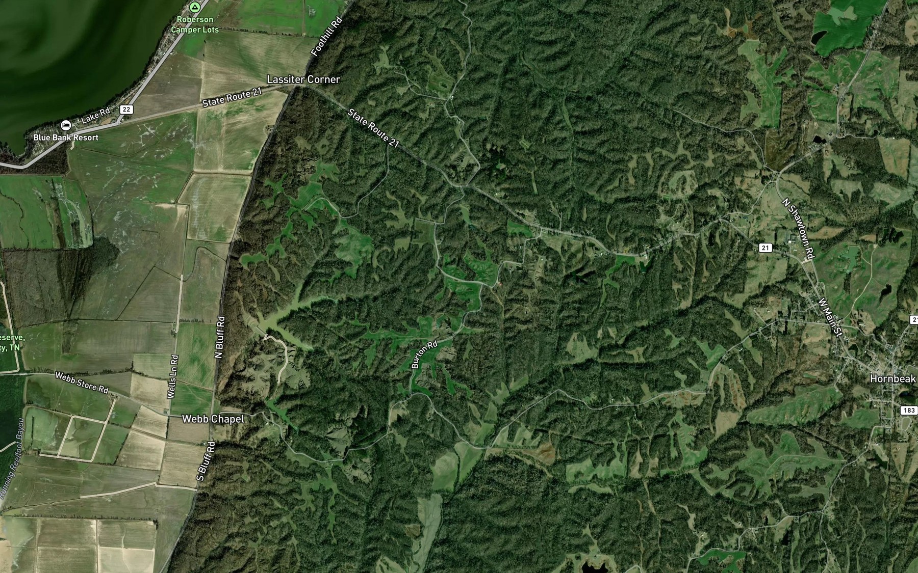 Satellite map of the Glady Hollow 41-1 Lake