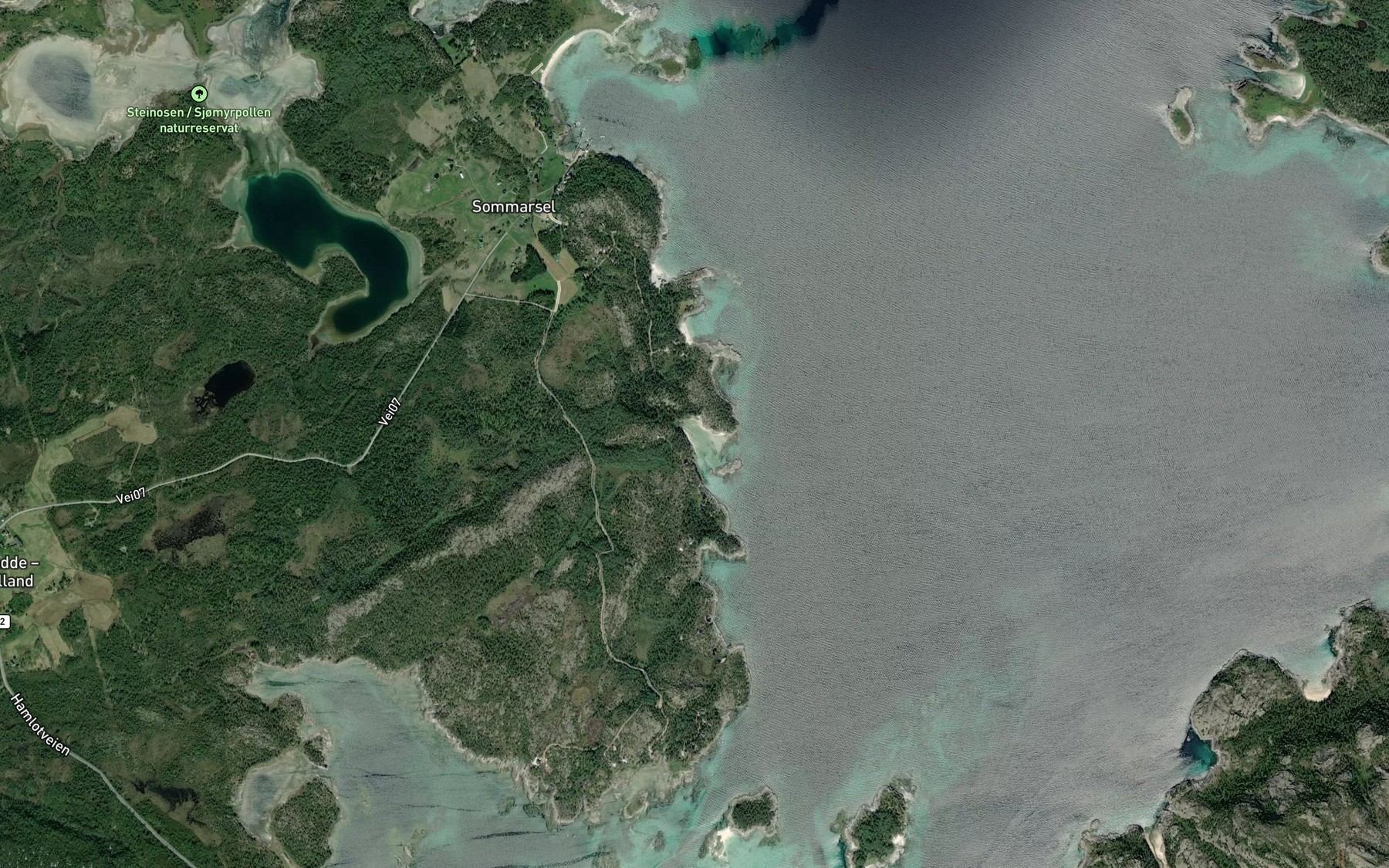 Satellite map of the Hestvika