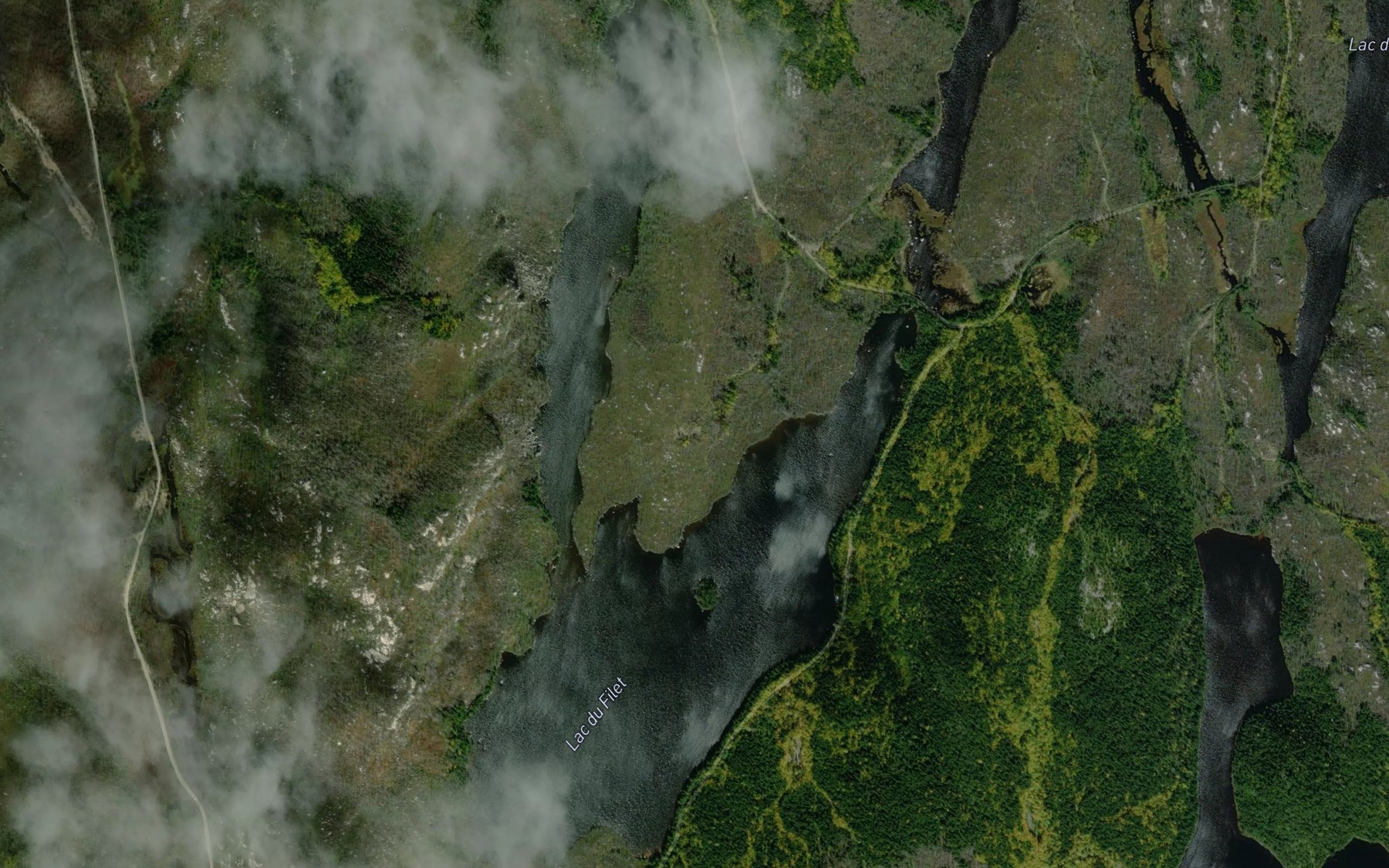 Satellite map of the Lac du Filet