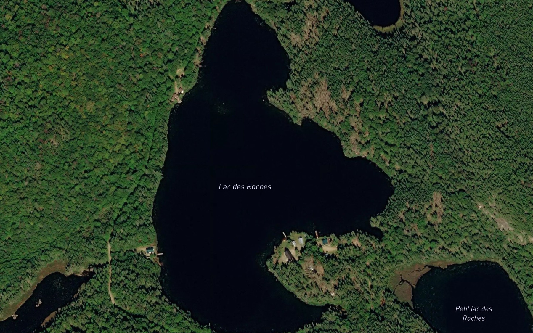 Satellite map of the Lac des Roches