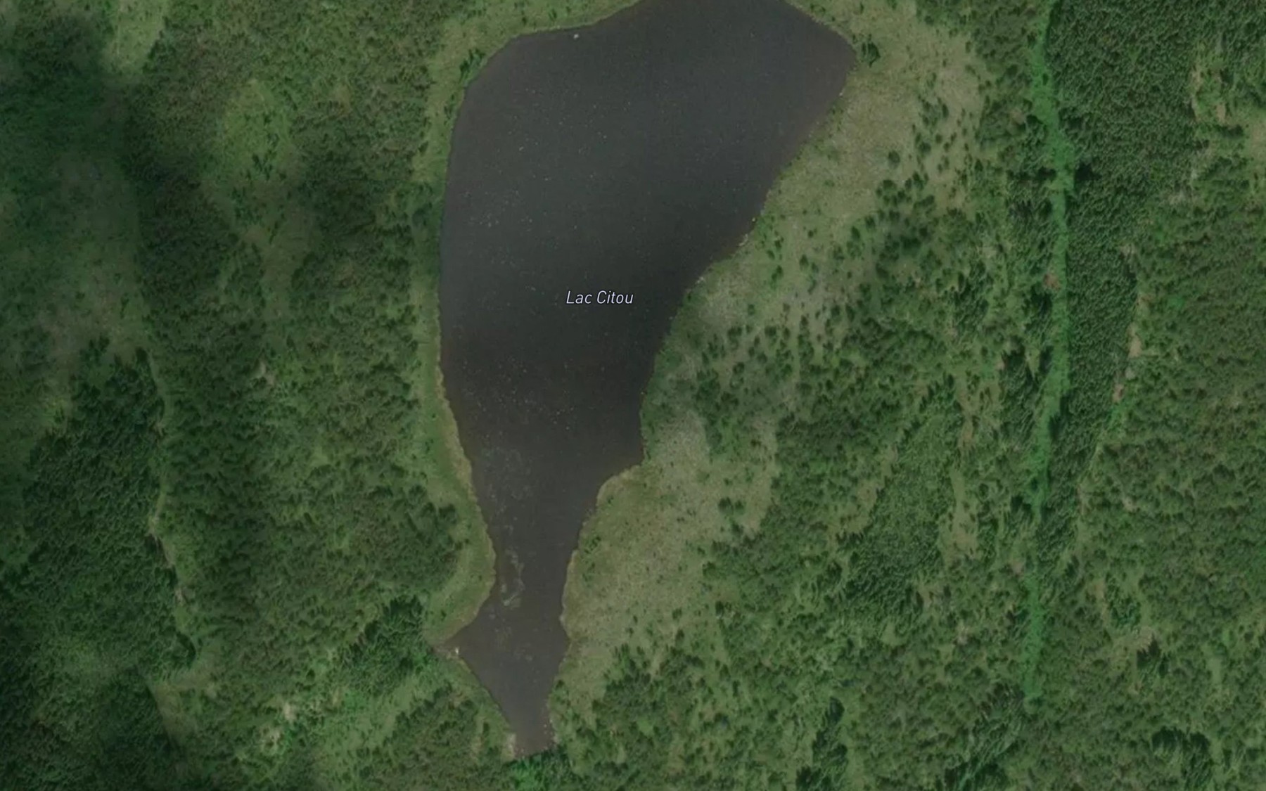 Satellite map of the Lac Citou