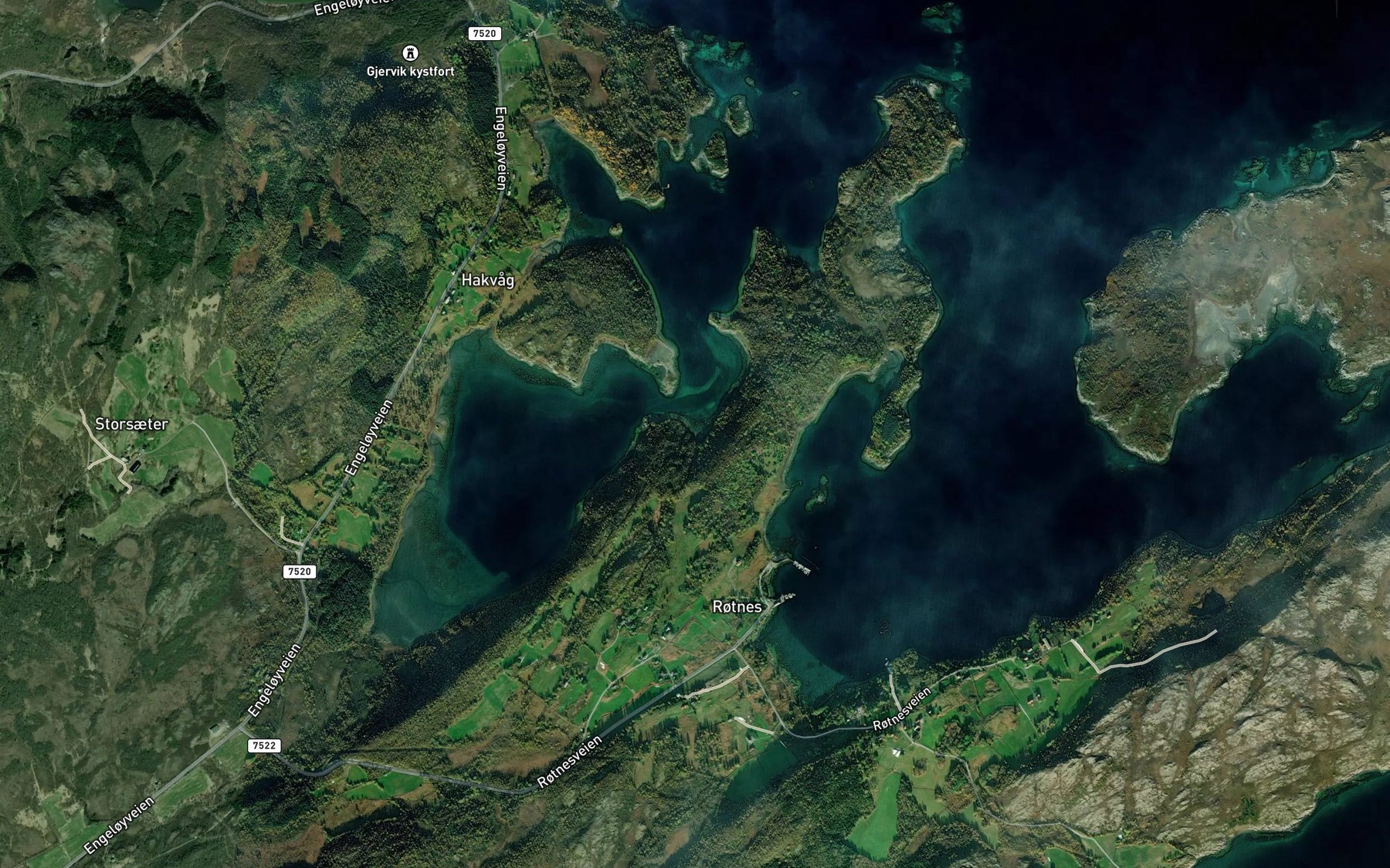 Satellite map of the Litlvika