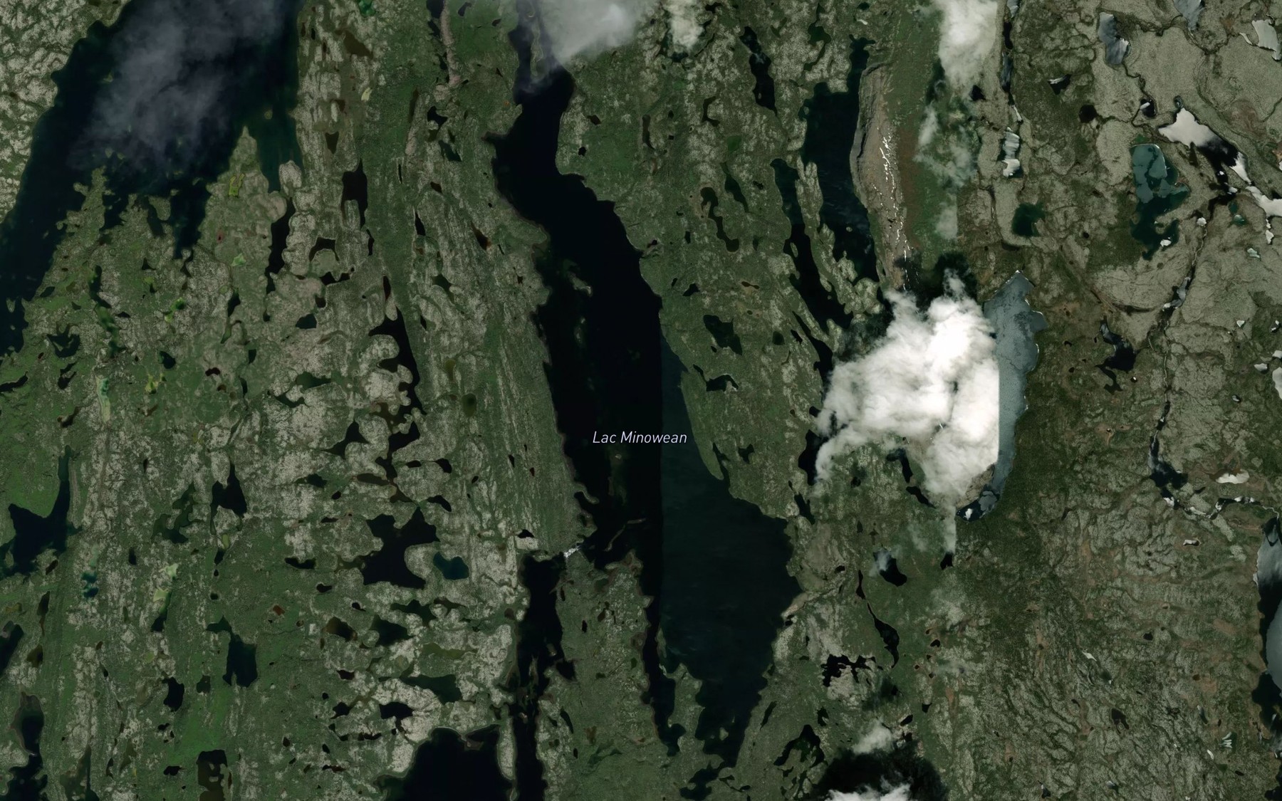Satellite map of the Lac Minowean