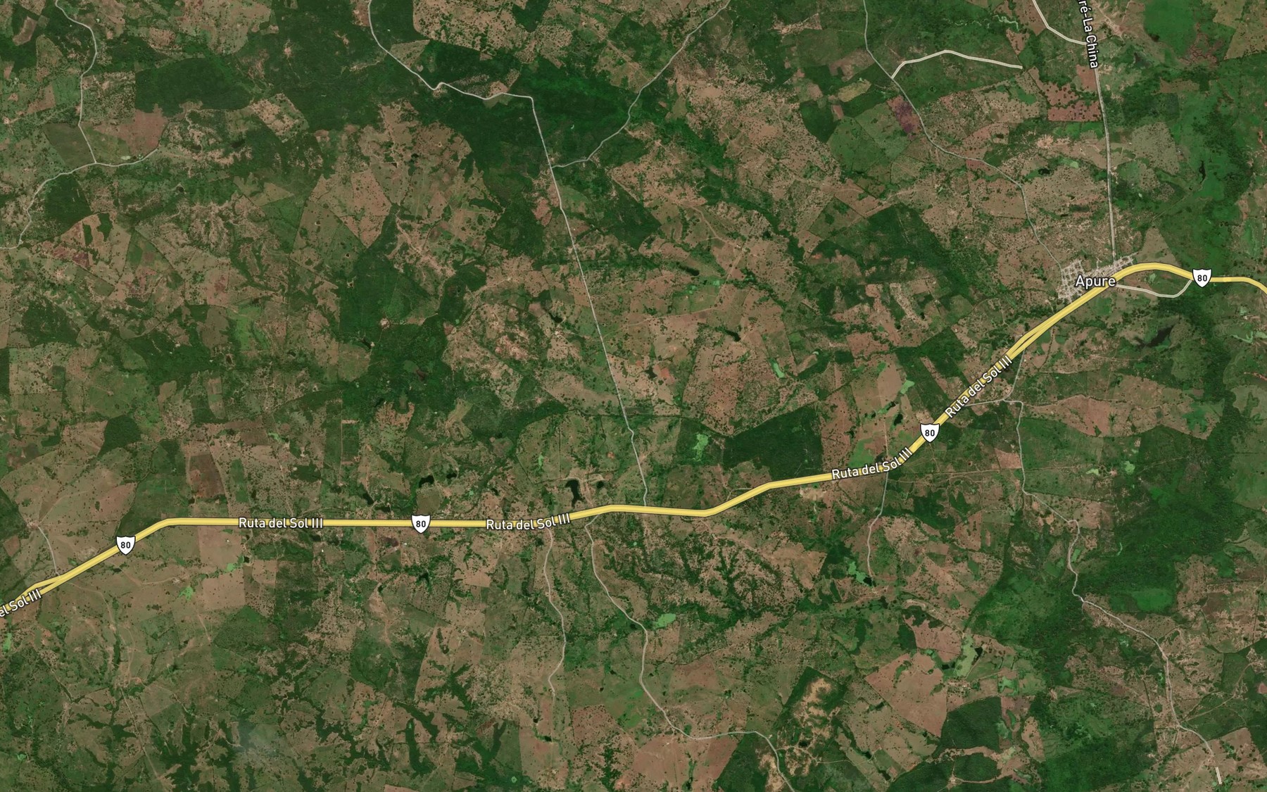 Satellite map of the Arroyo Pasa Corriendo