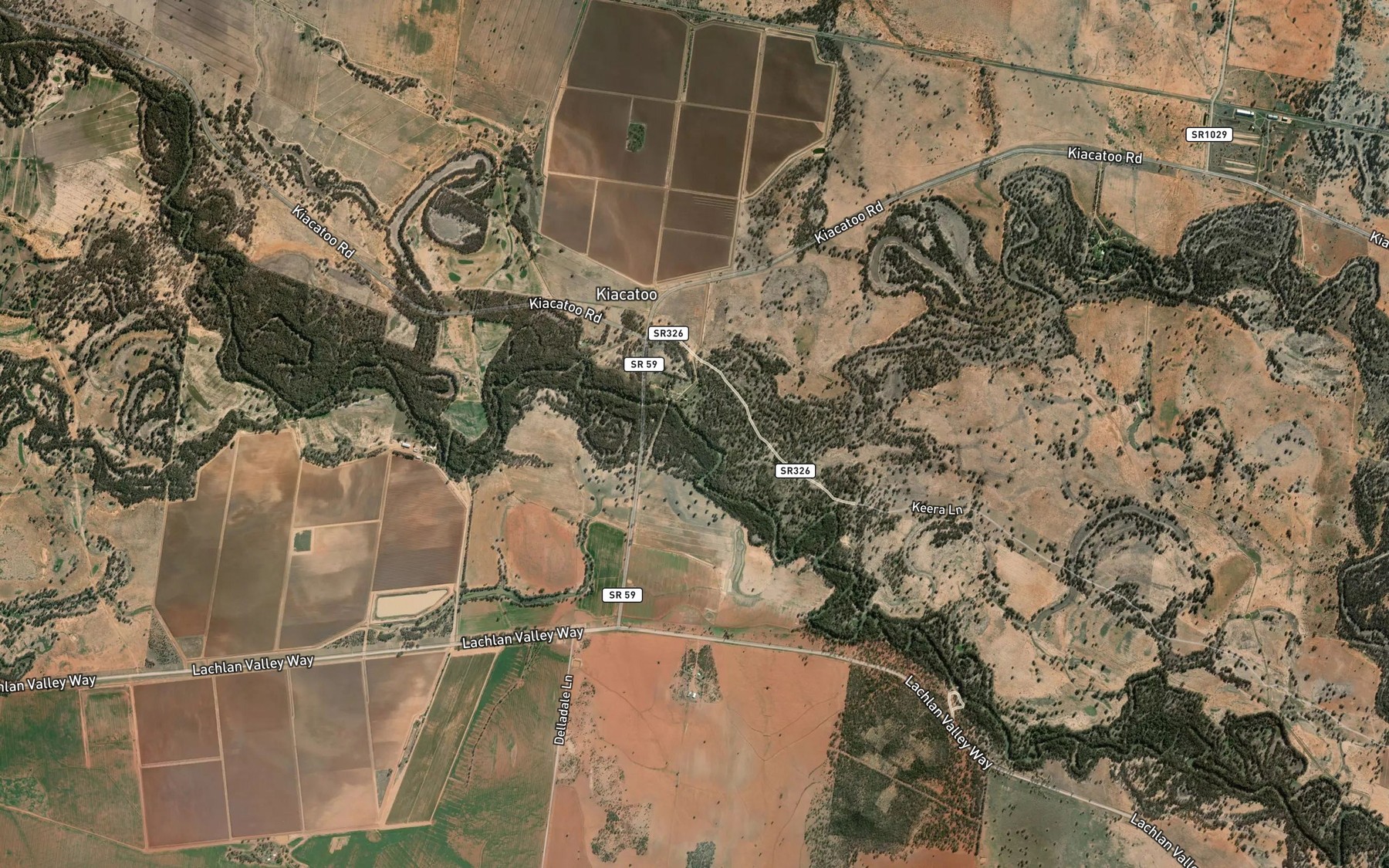 Satellite map of the Kiargathur Creek