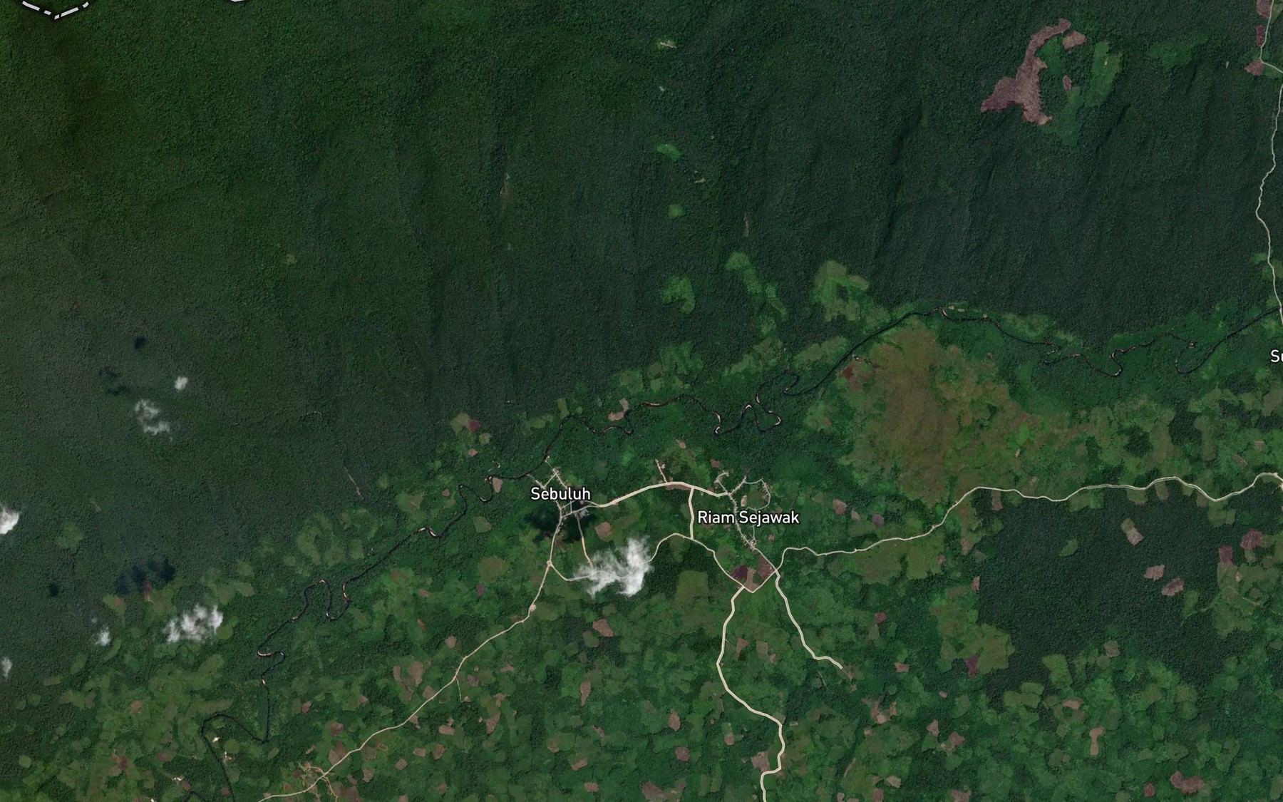 Satellite map of the Sungai Biuku