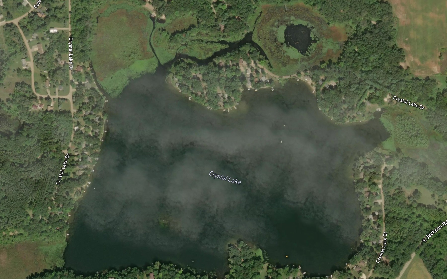 Satellite map of the Crystal Lake