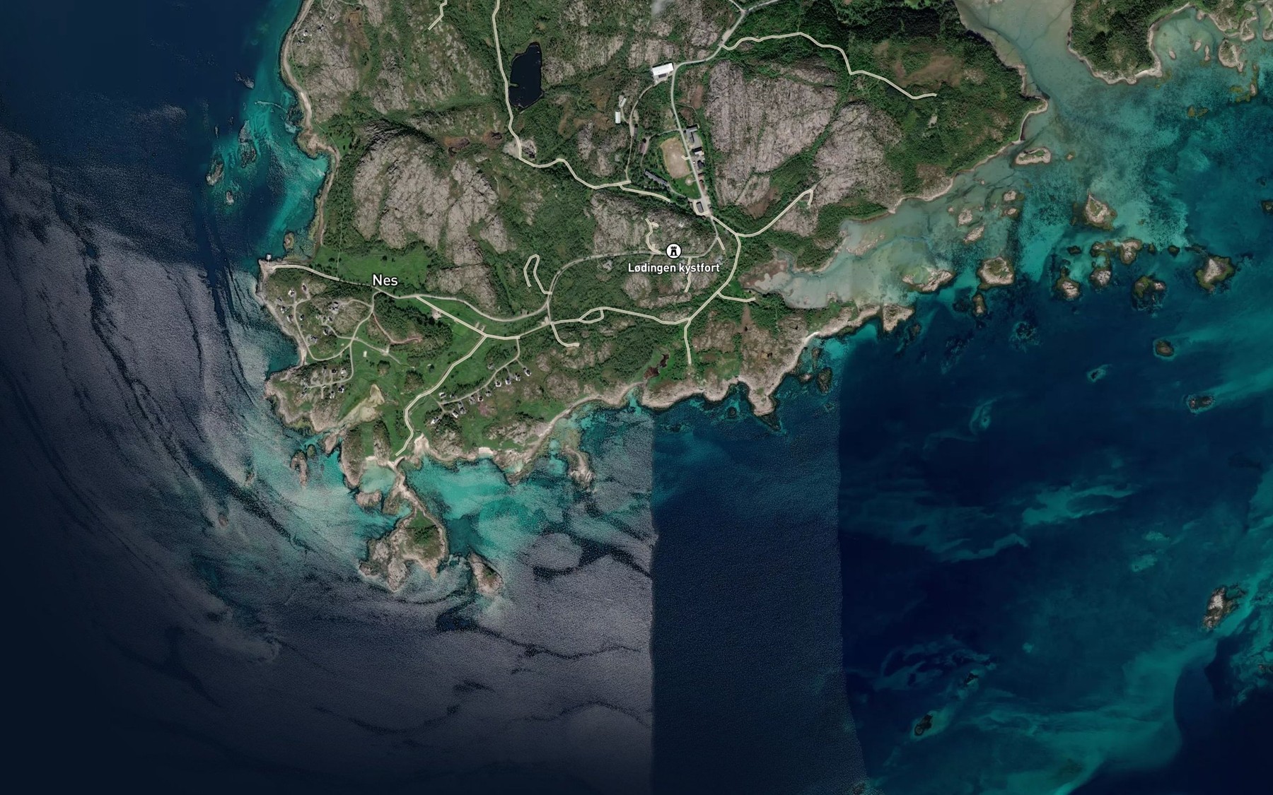 Satellite map of the Kvalosen