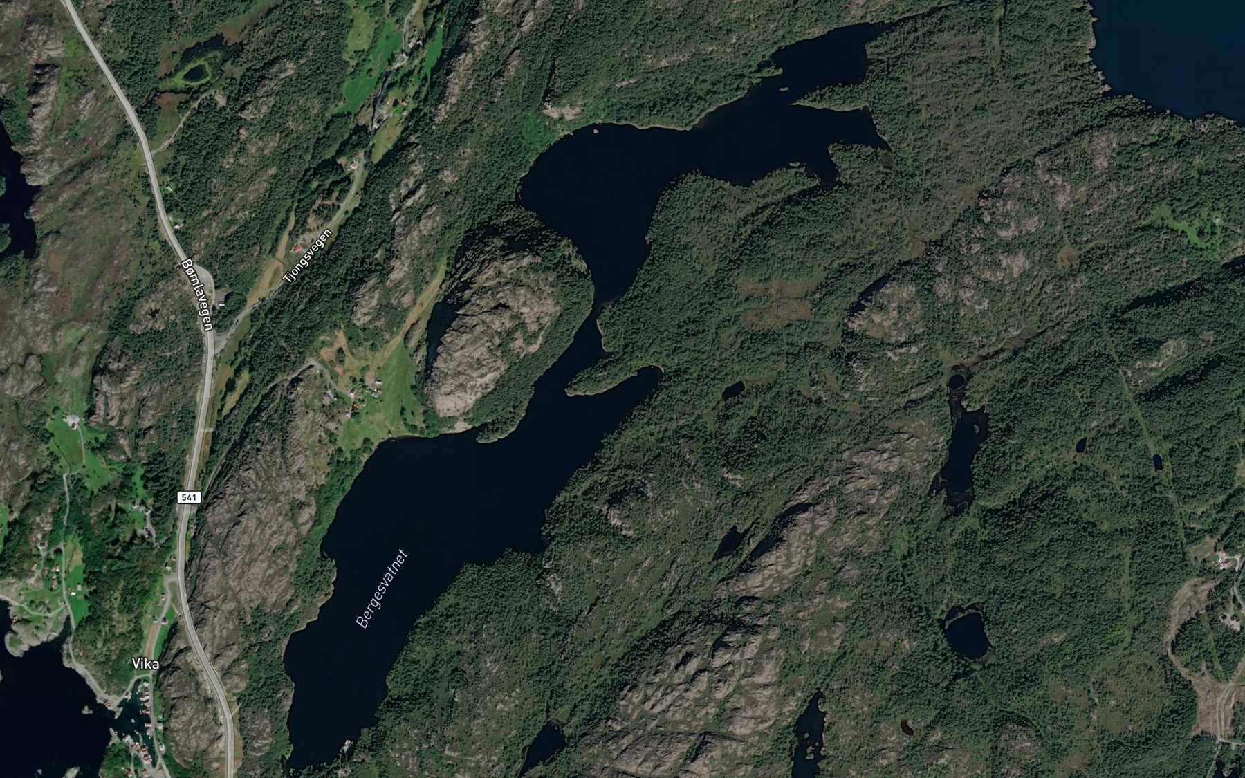 Satellite map of the Sparungevika