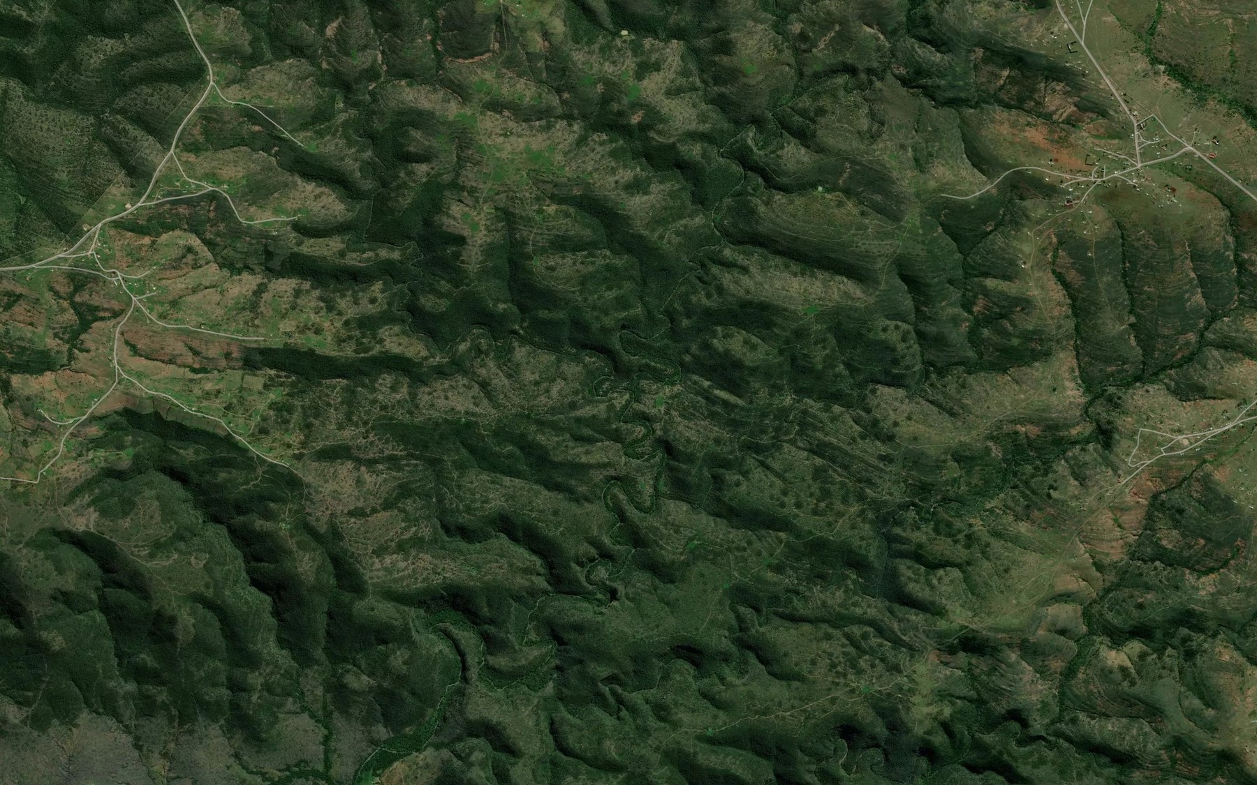 Satellite map of the KwaMzaza