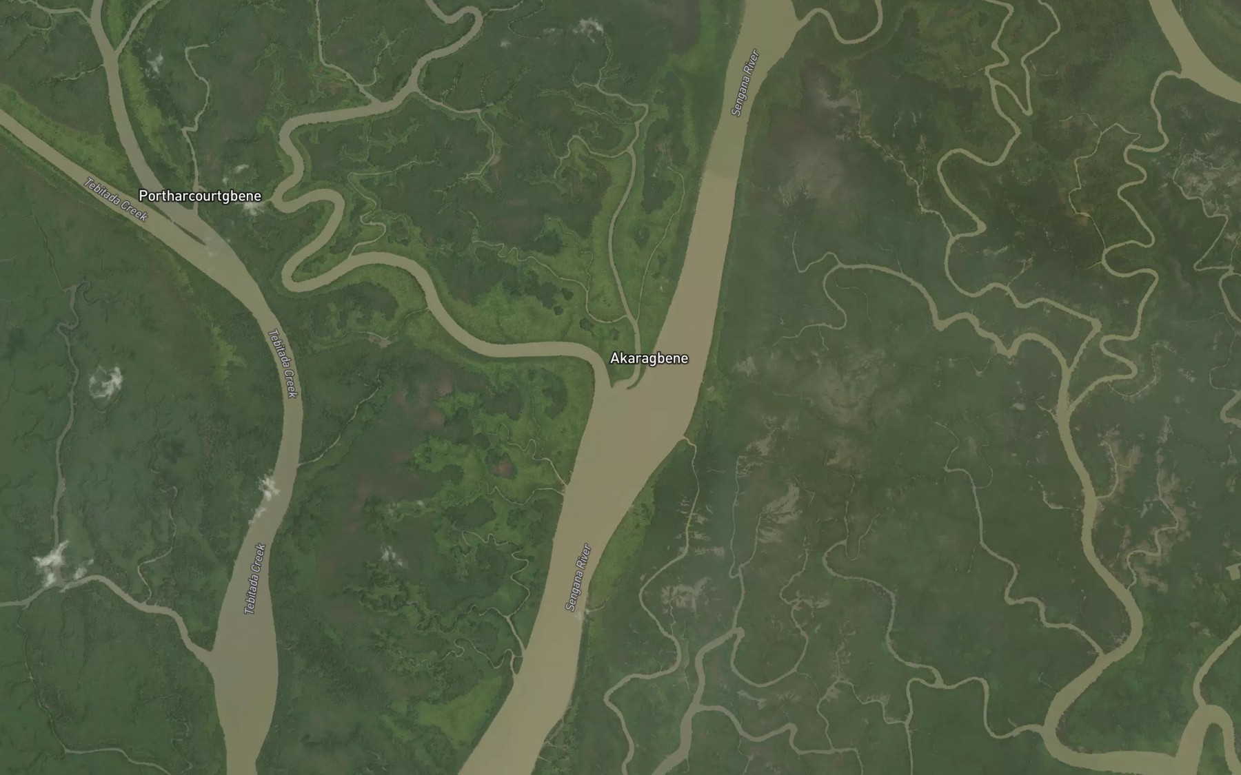 Satellite map of the Oweitarie Creek