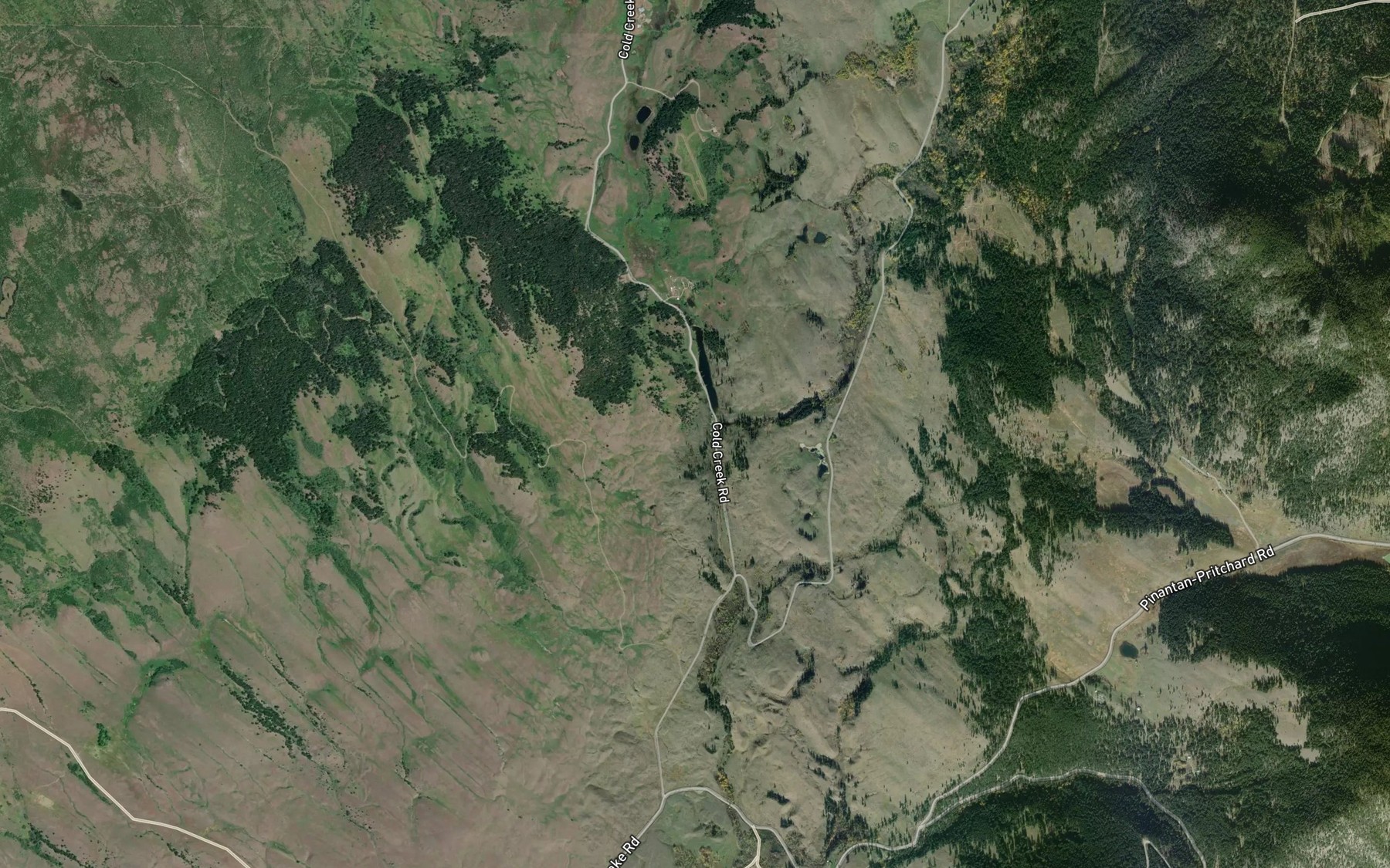 Satellite map of the Charles Lee Creek