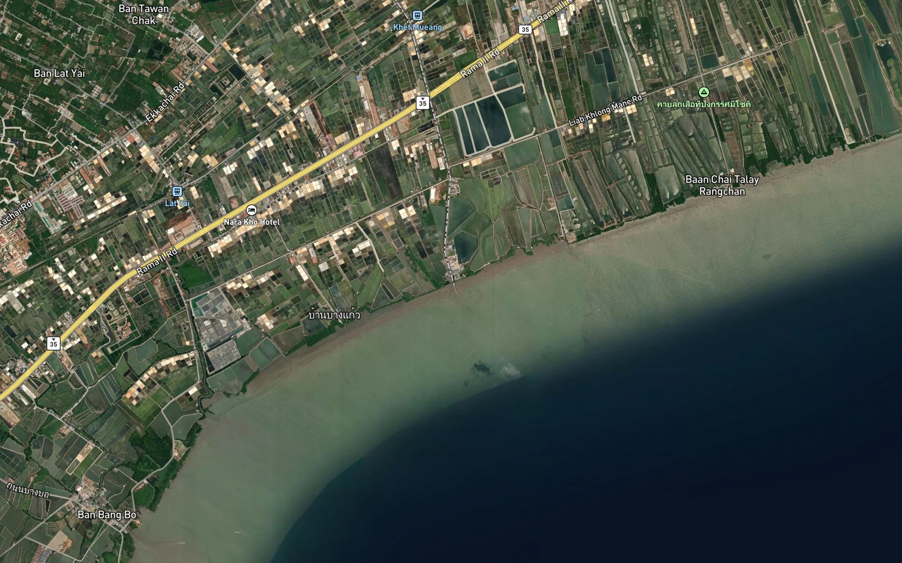 Satellite map of the Khlong Khet Mueang