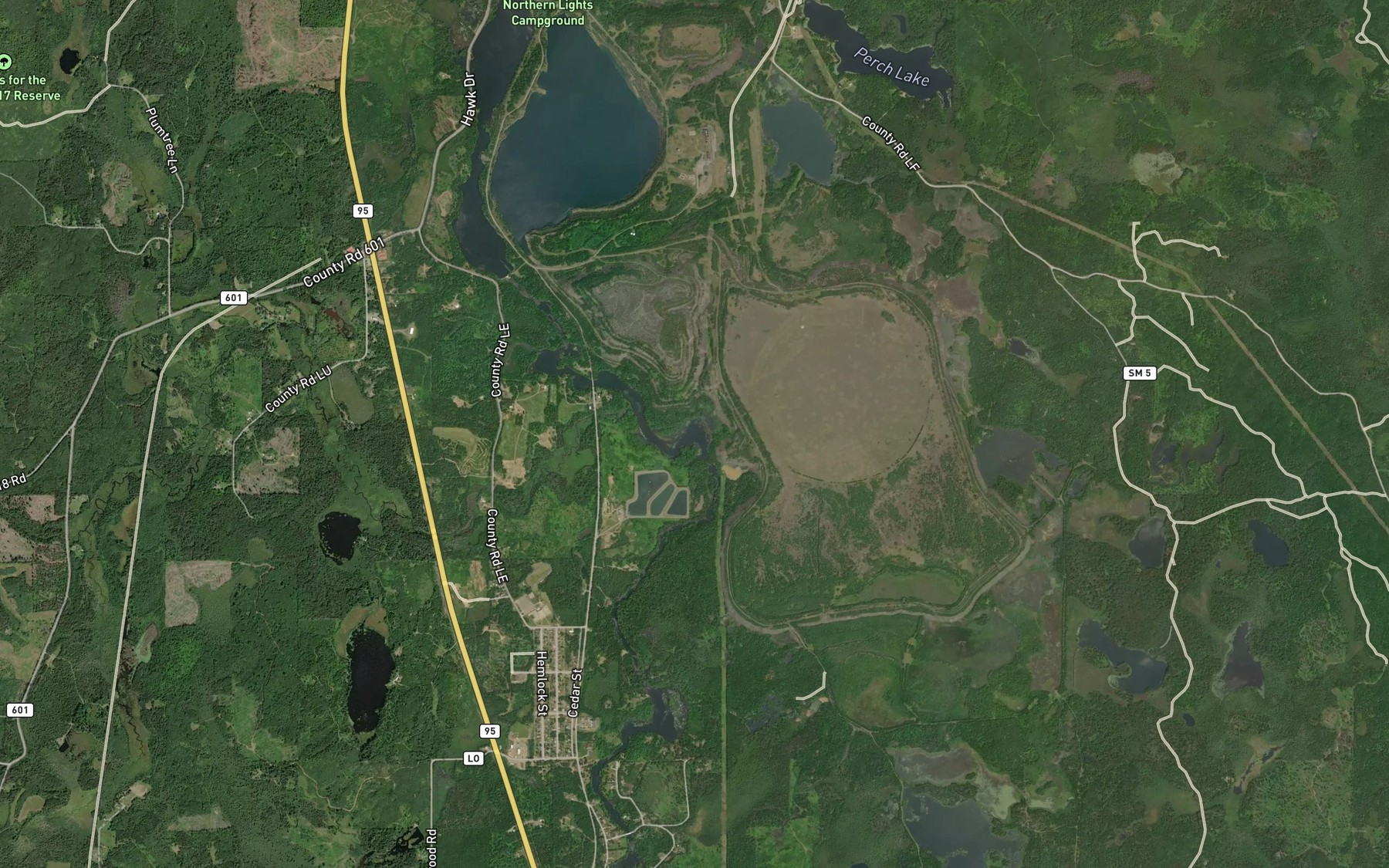 Satellite map of the White Horse Bay