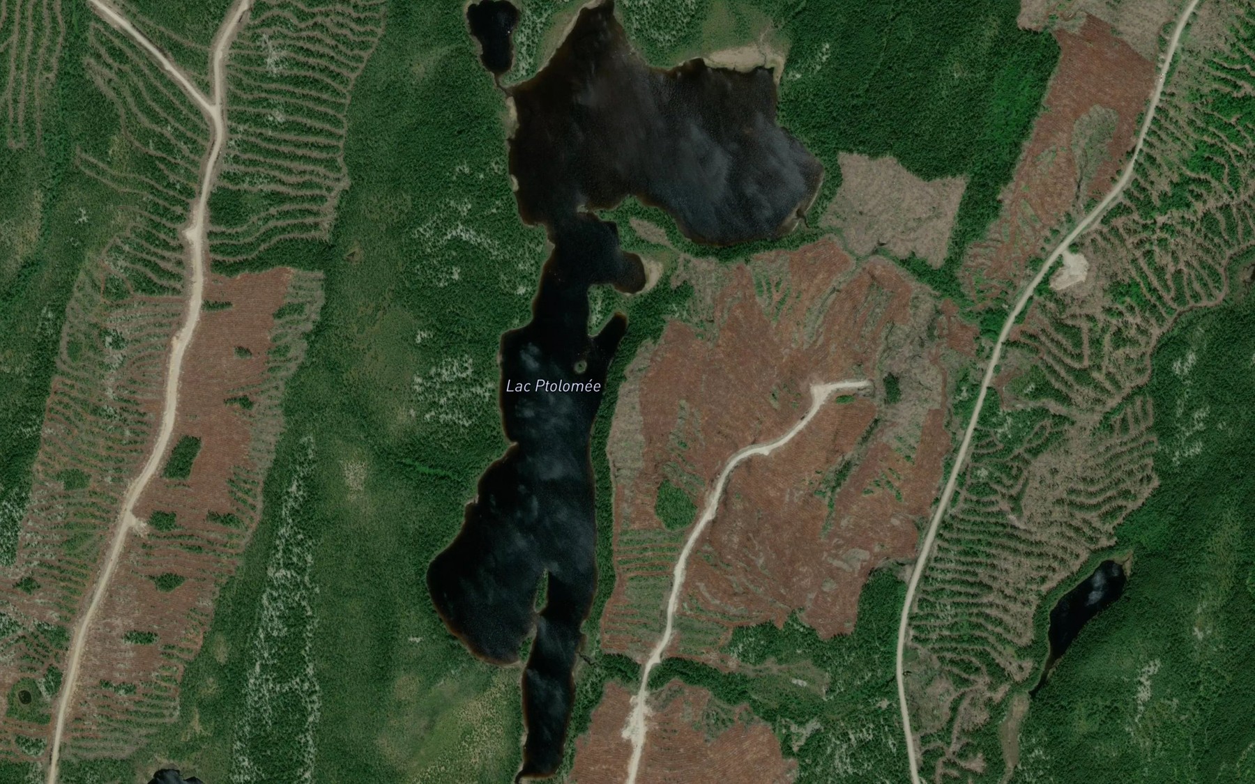 Satellite map of the Lac Ptolomee